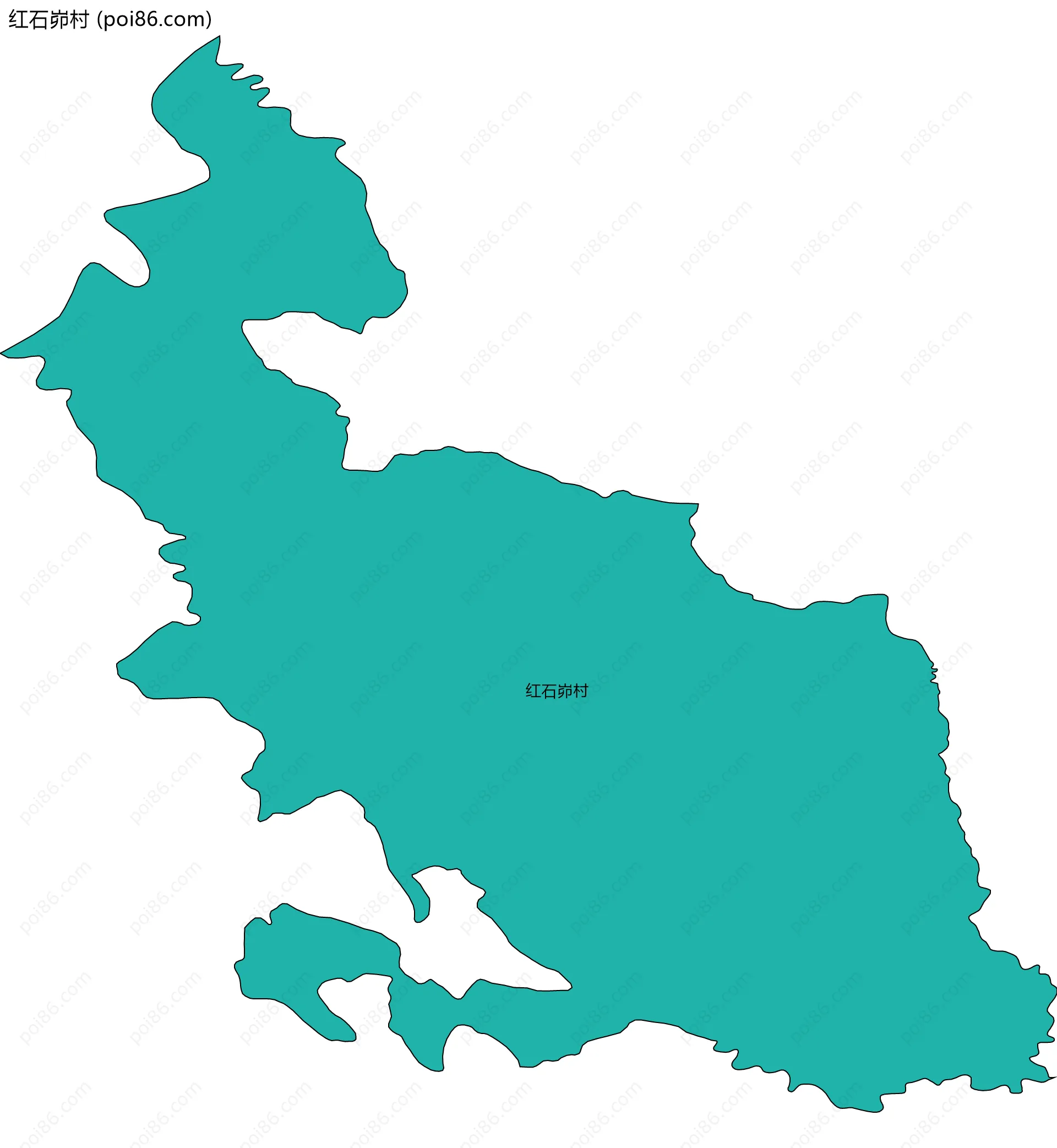 红石峁村边界地图