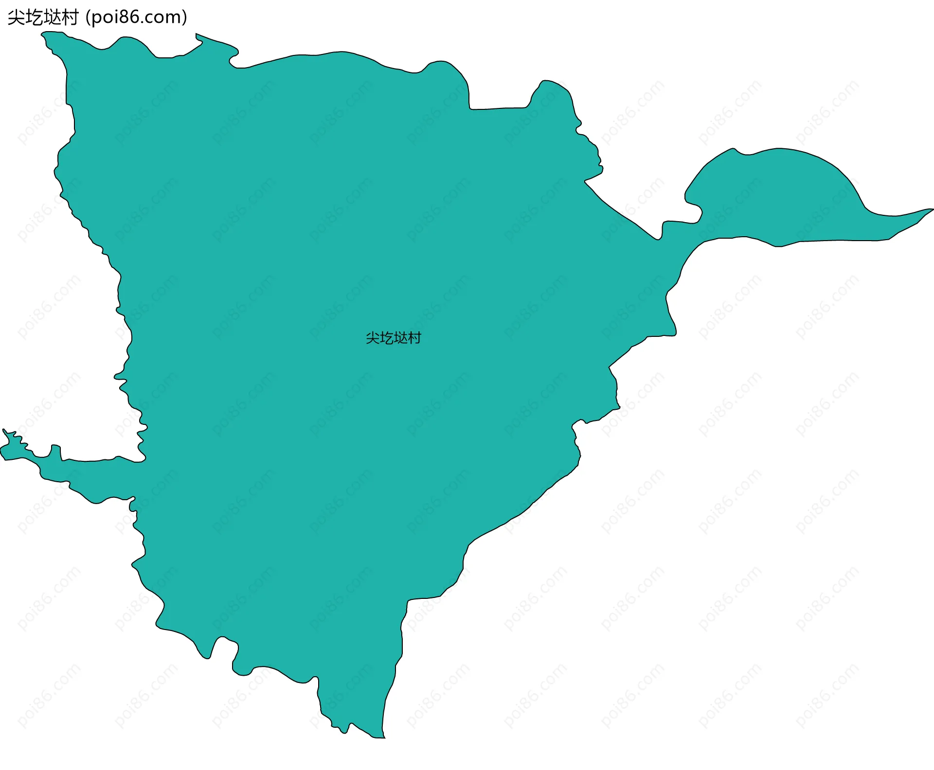 尖圪垯村边界地图