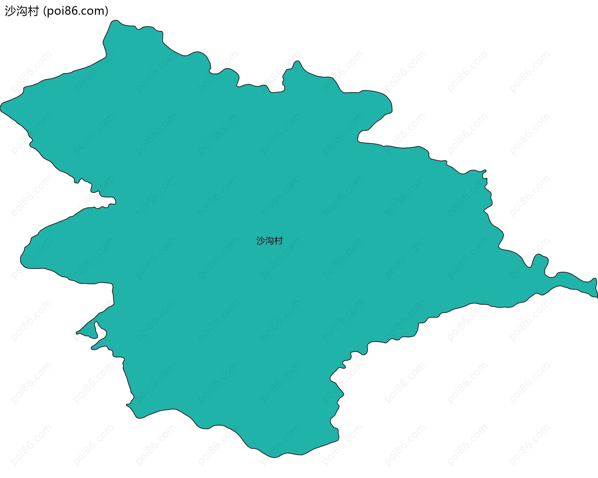 沙沟村边界地图