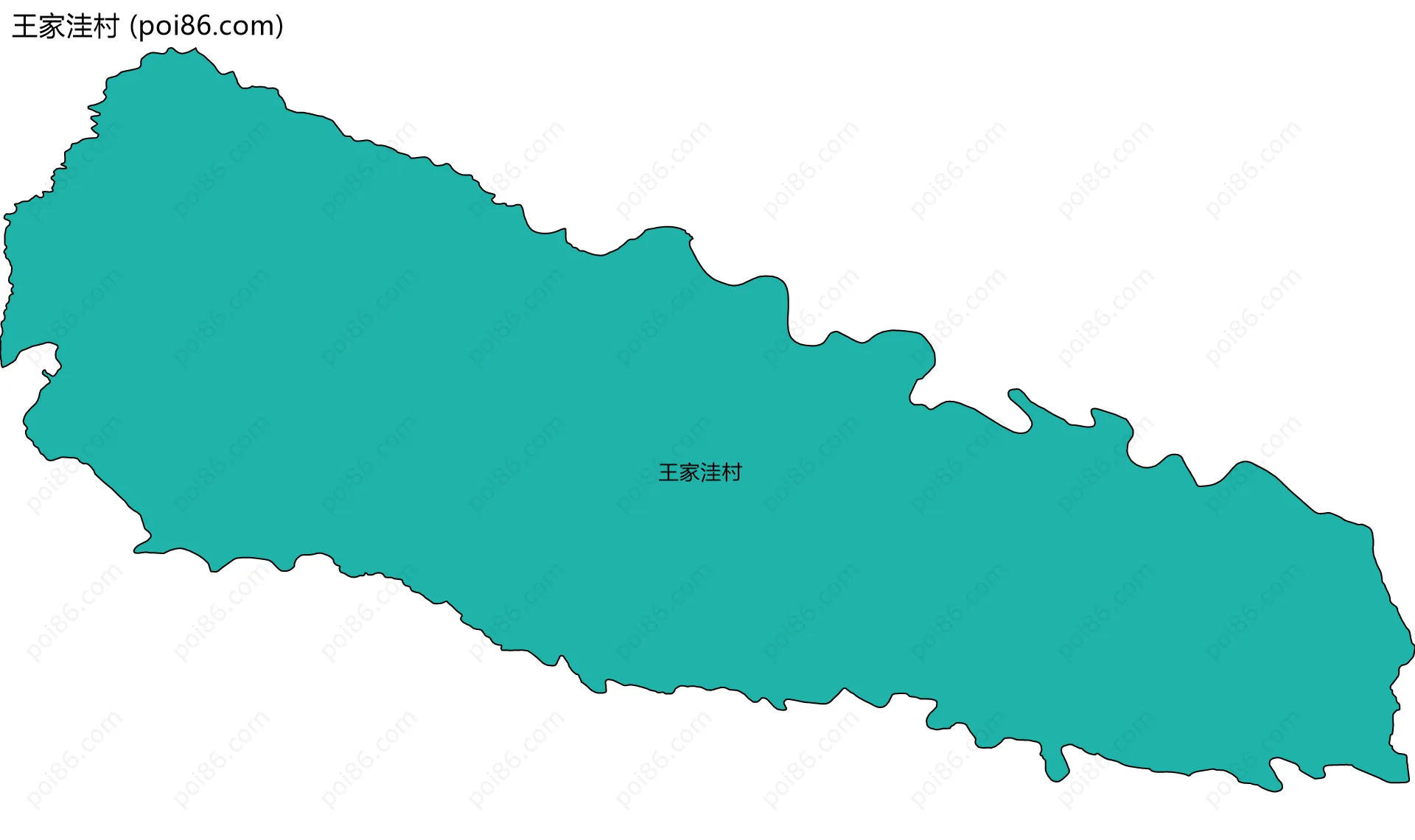 王家洼村边界地图