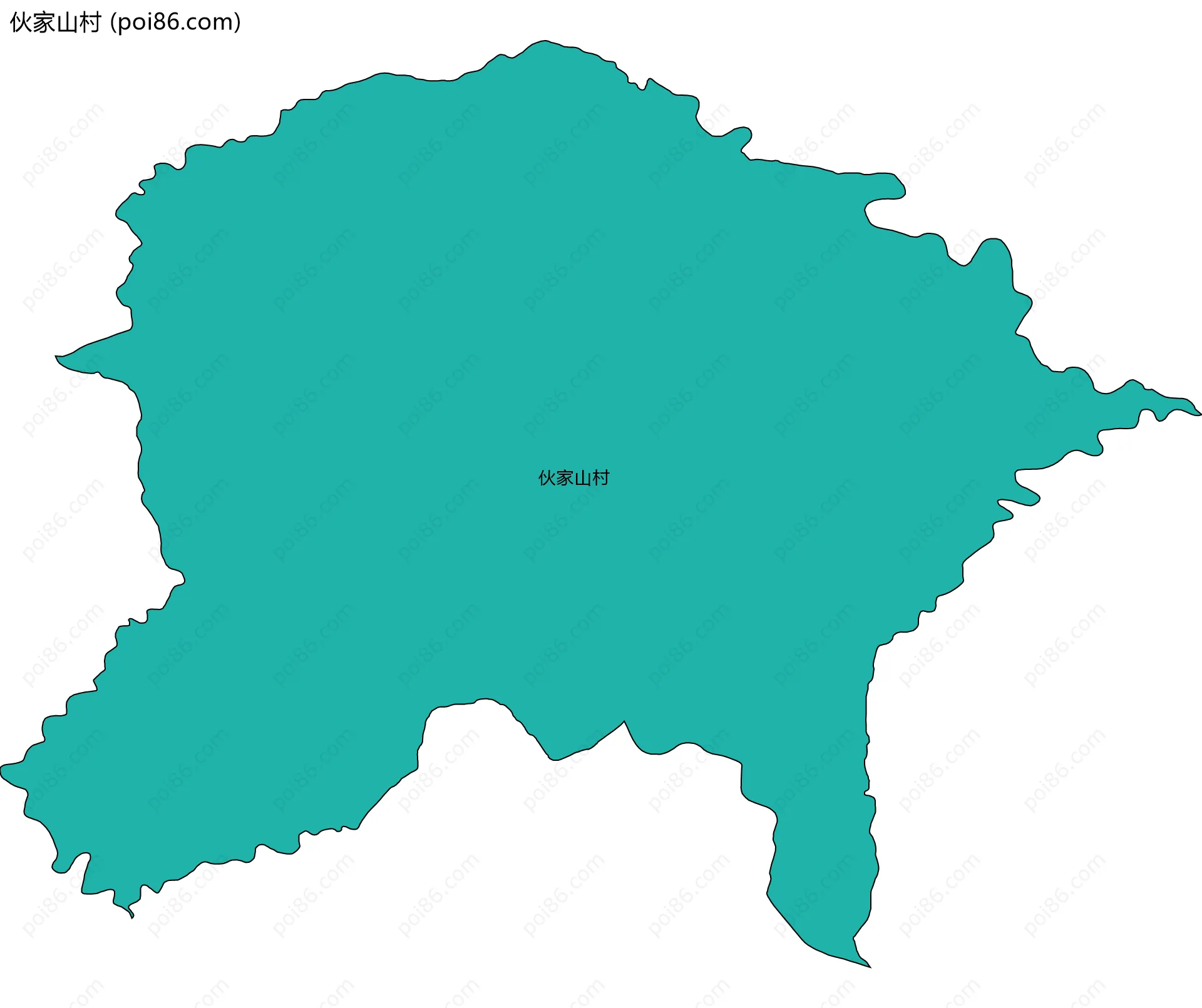 伙家山村边界地图