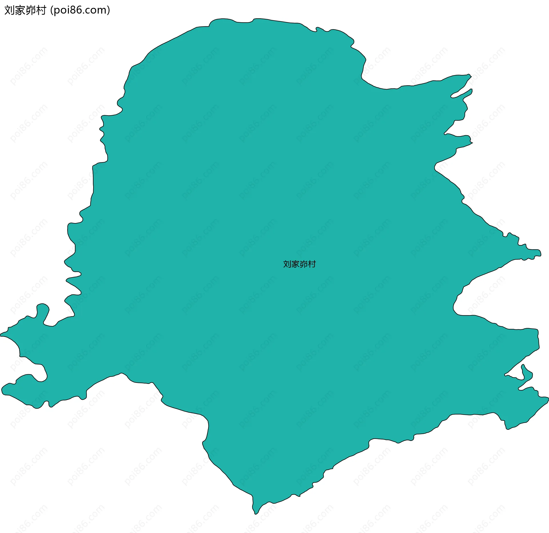 刘家峁村边界地图