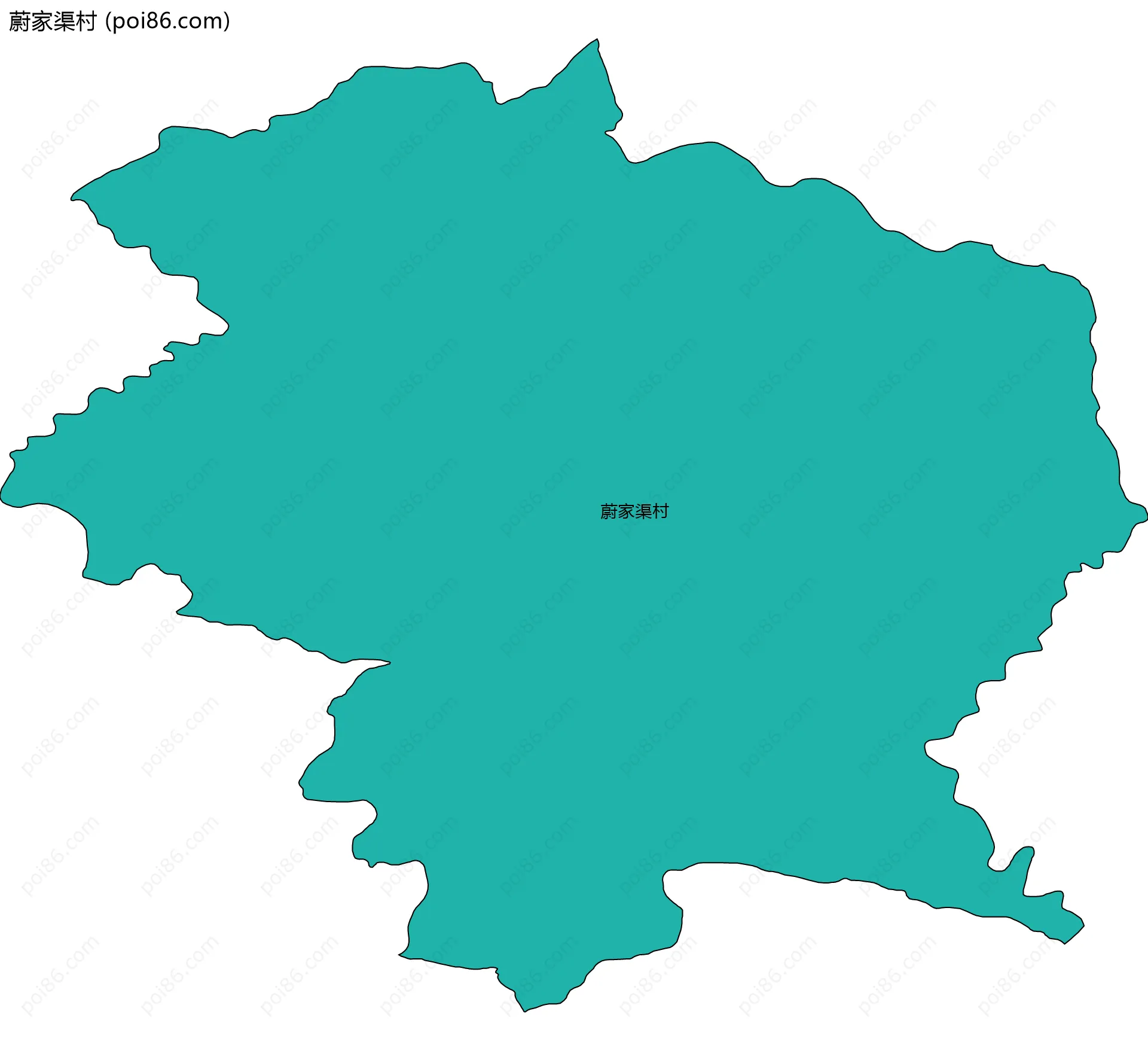 蔚家渠村边界地图