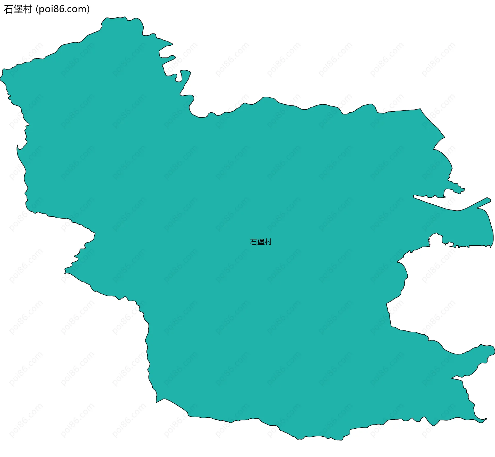 石堡村边界地图