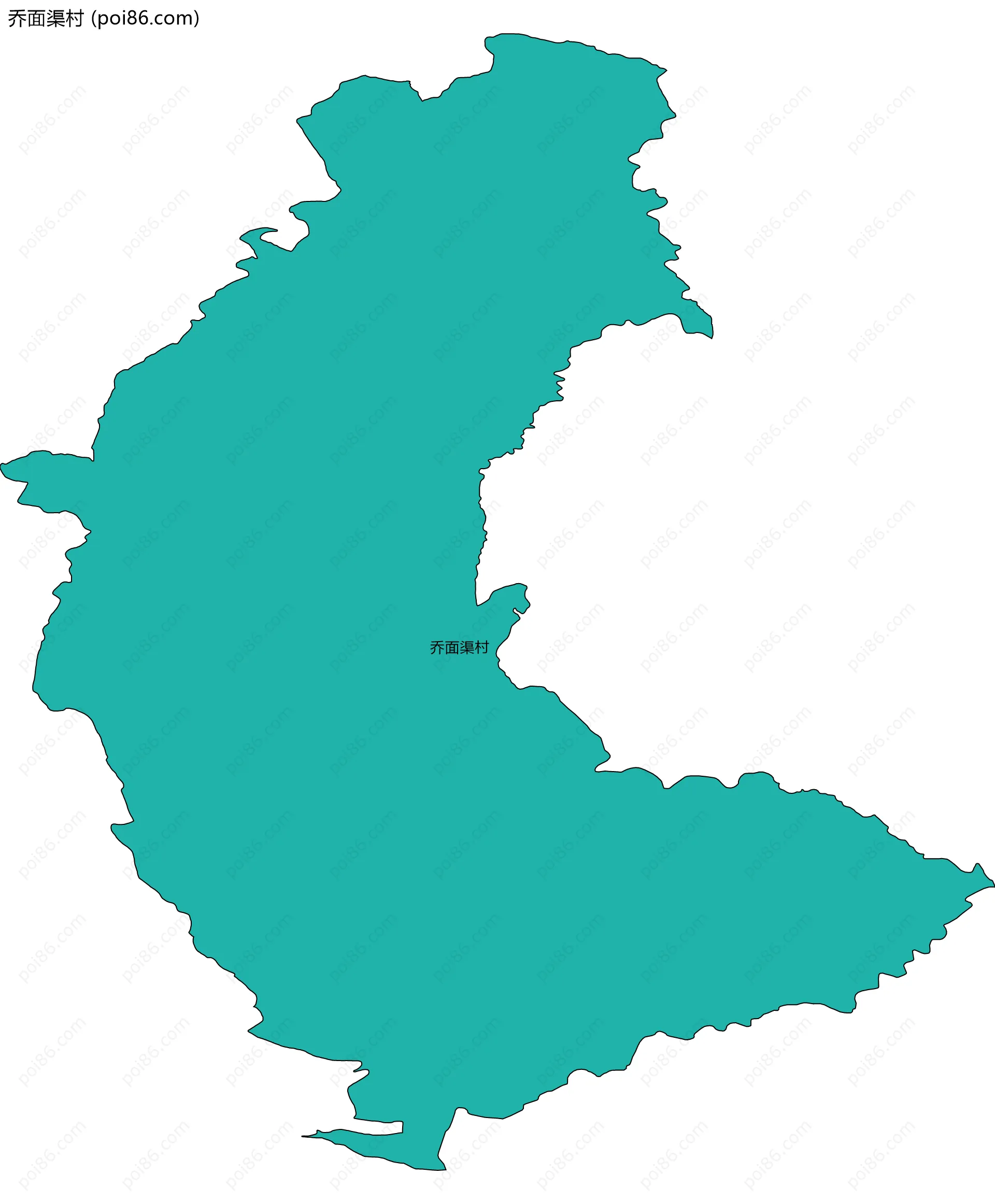 乔面渠村边界地图