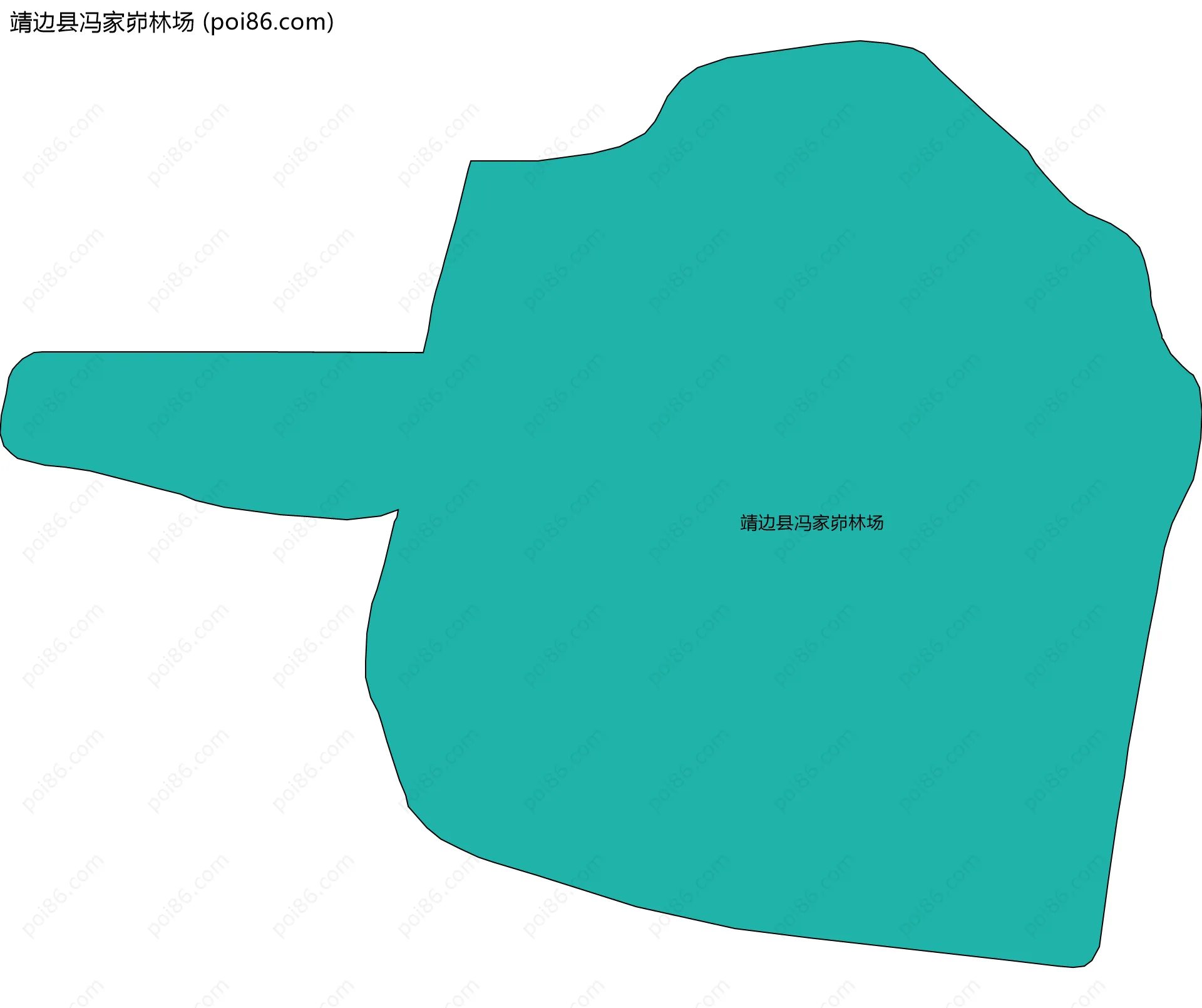 靖边县冯家峁林场边界地图