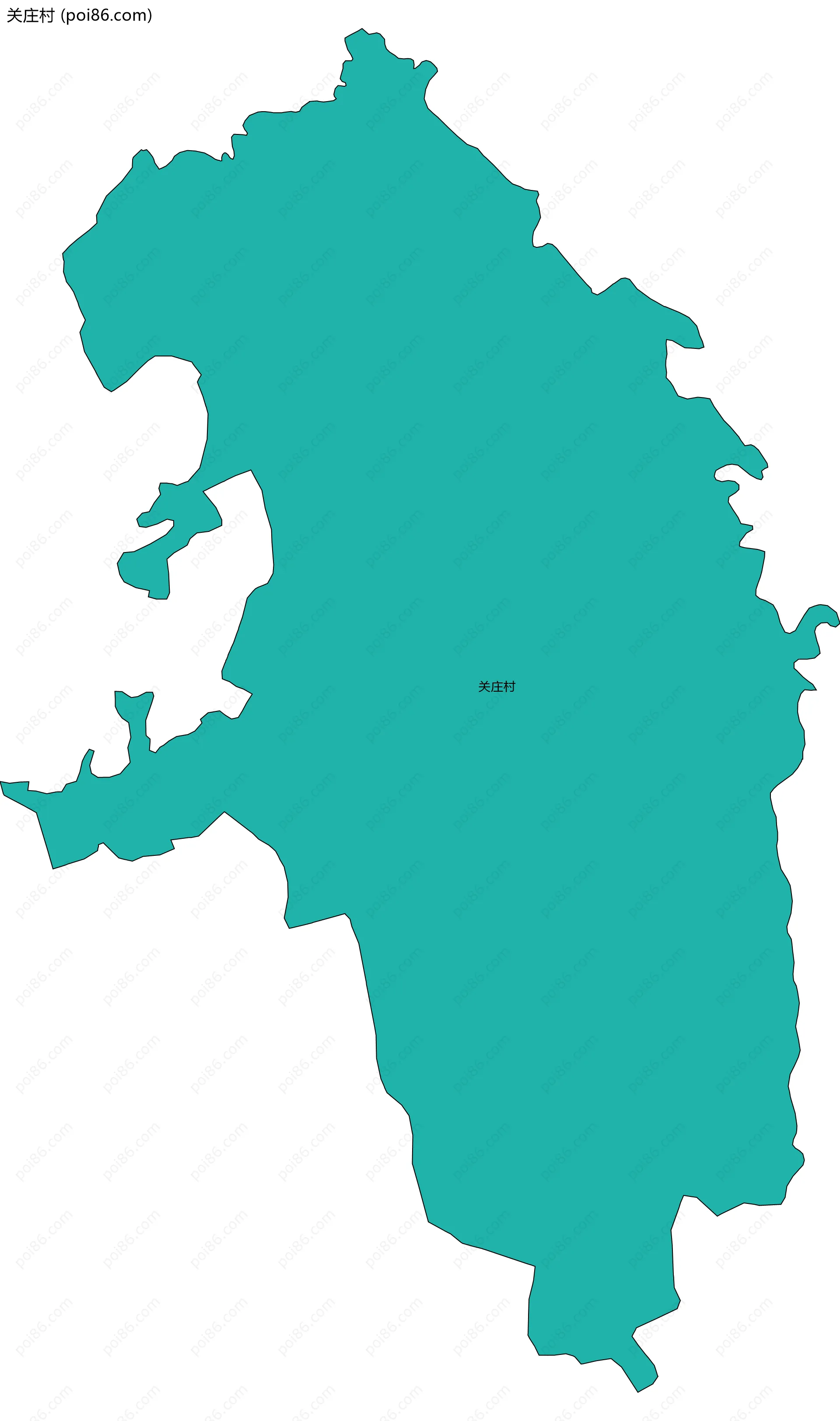 关庄村边界地图
