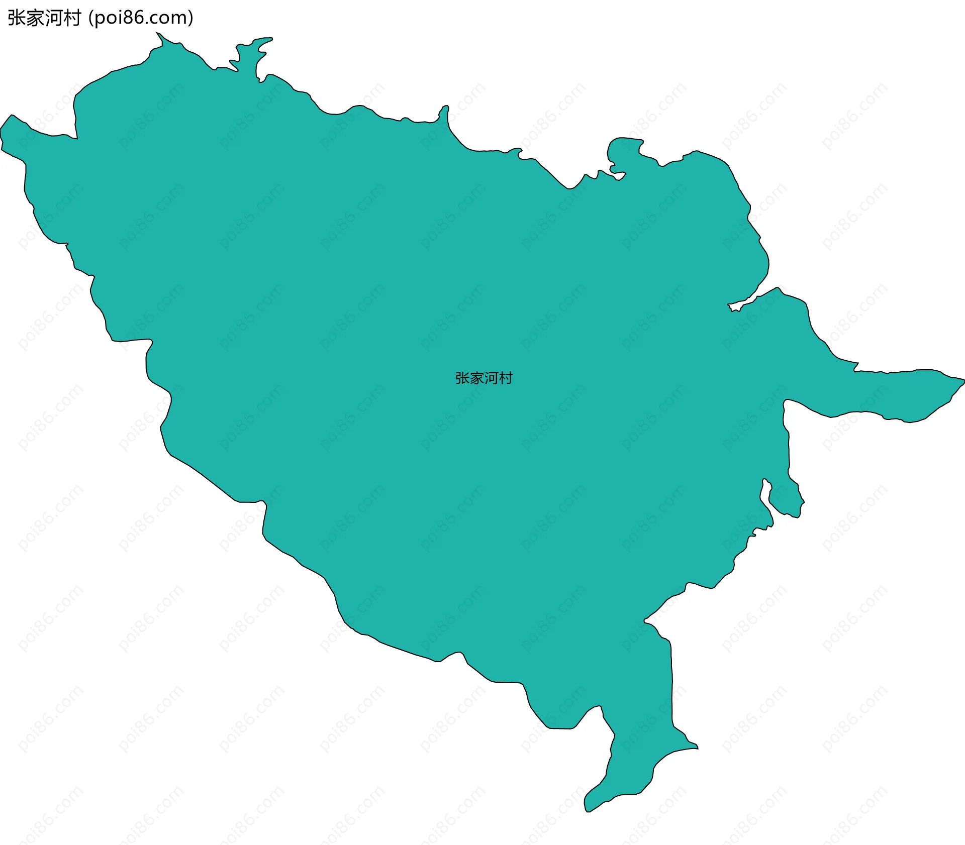 张家河村边界地图