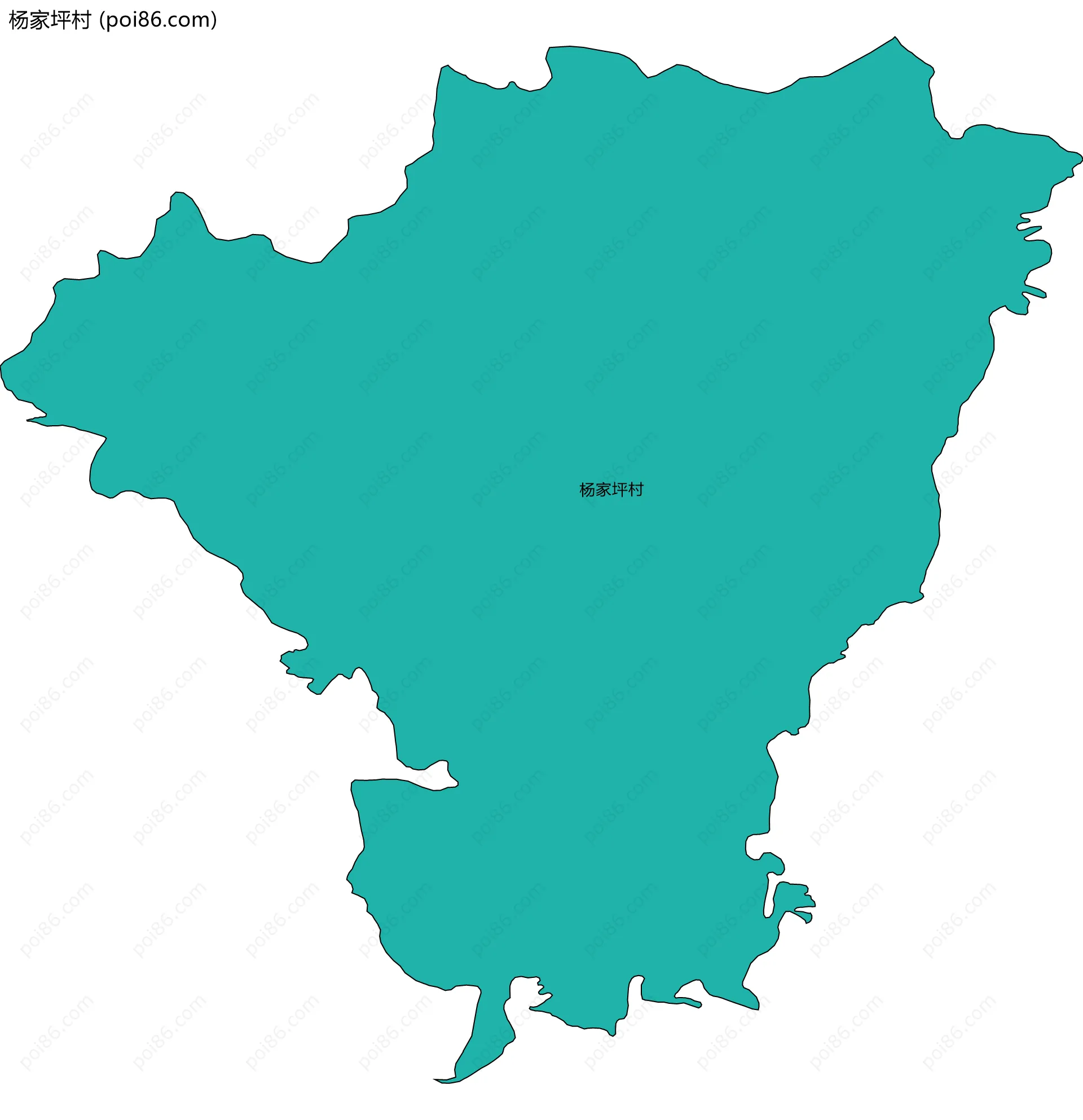 杨家坪村边界地图