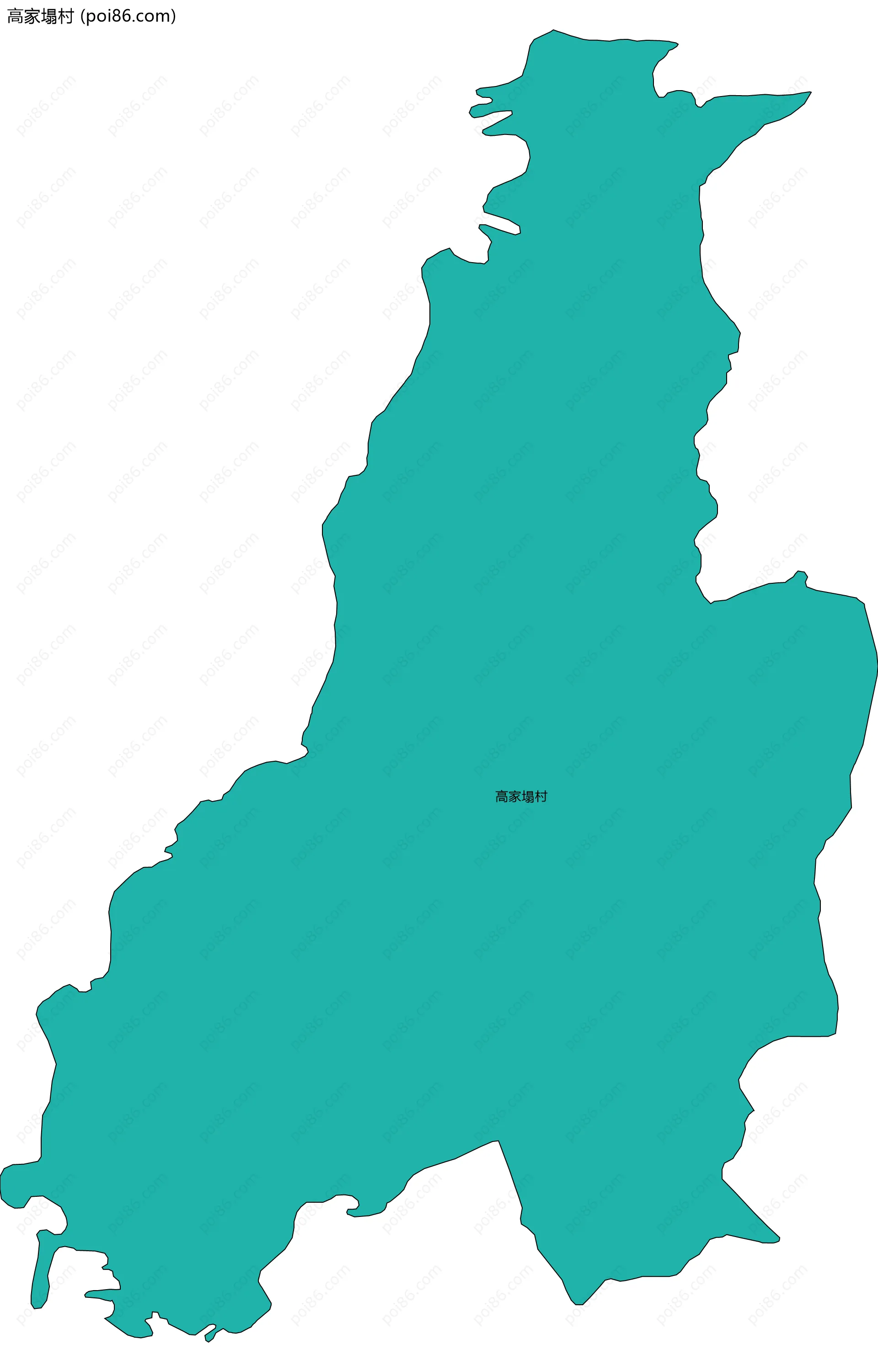 高家塌村边界地图
