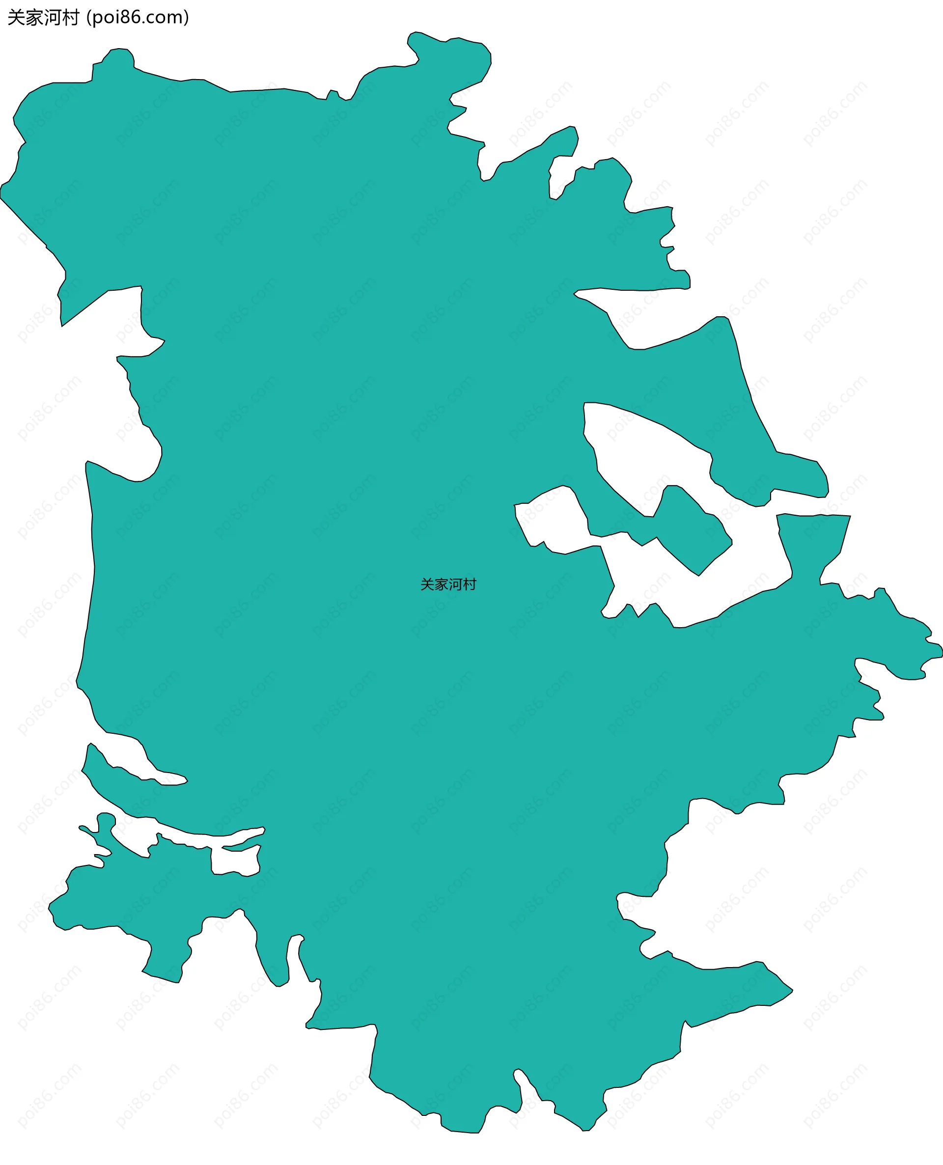 关家河村边界地图