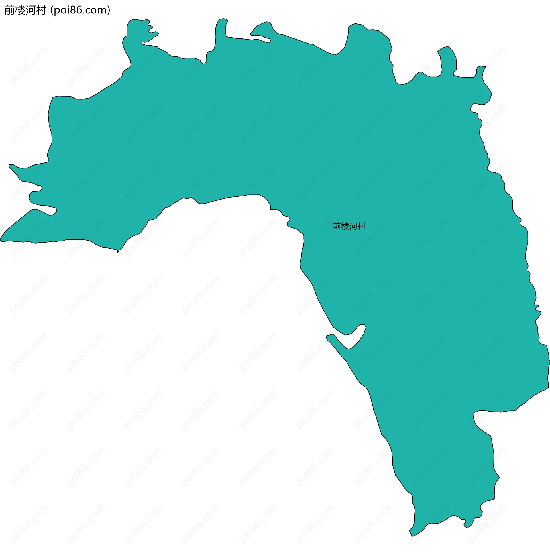 前楼河村边界地图