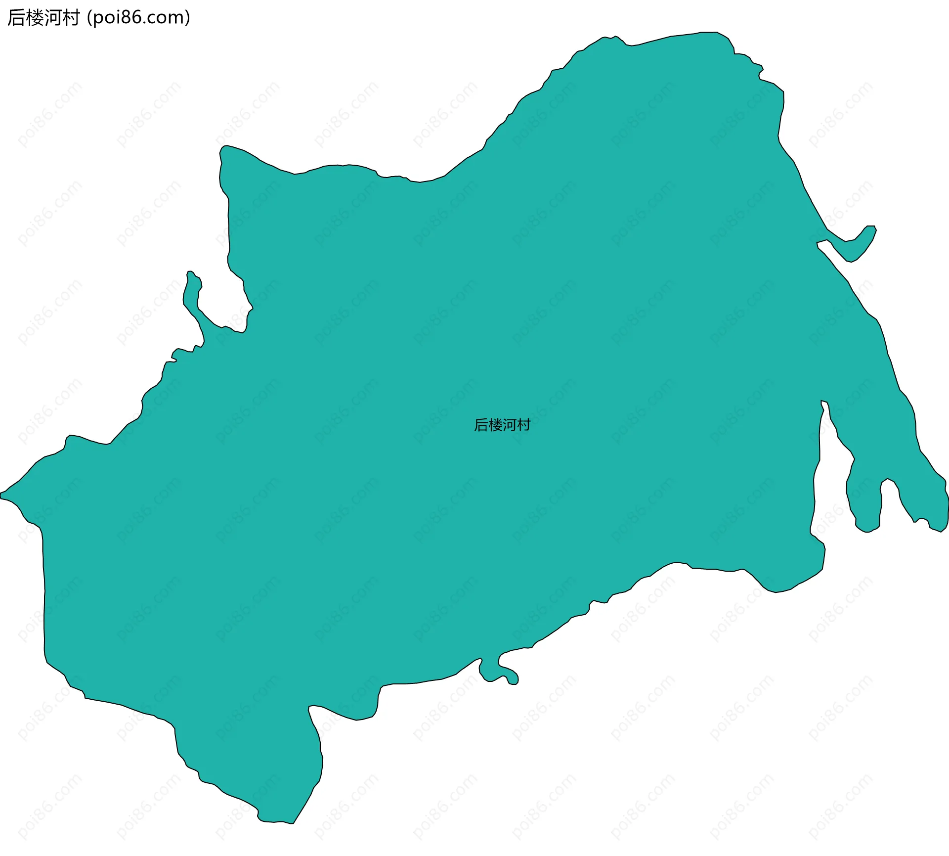 后楼河村边界地图