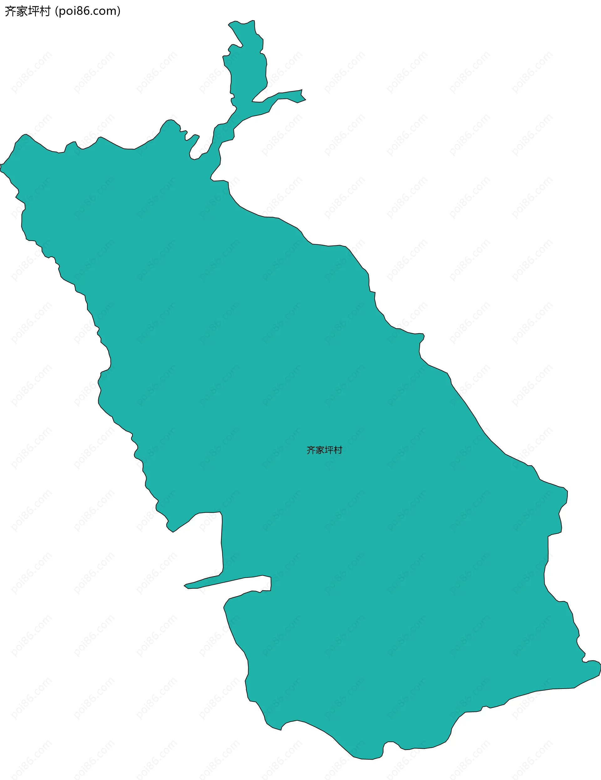 齐家坪村边界地图