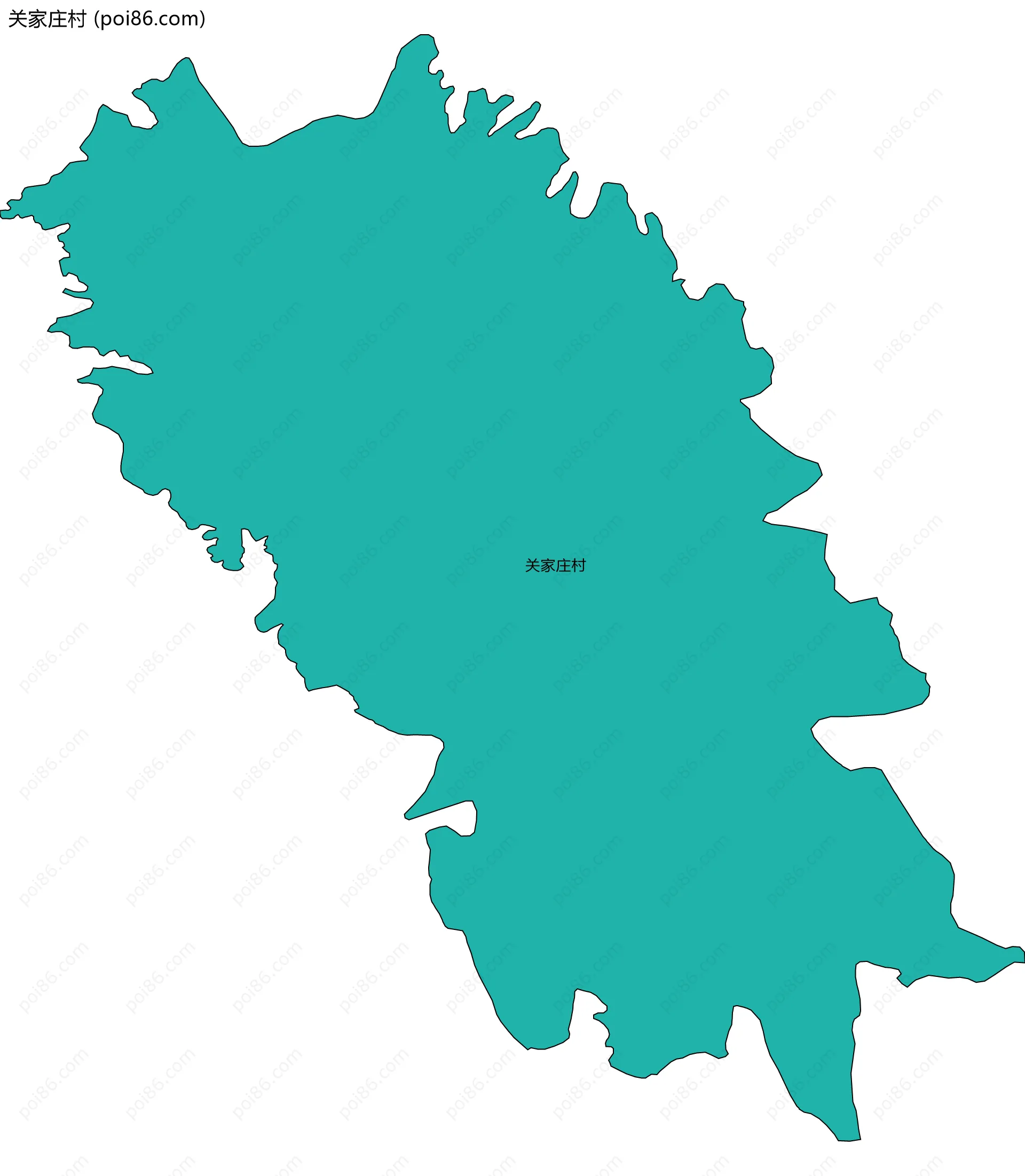 关家庄村边界地图