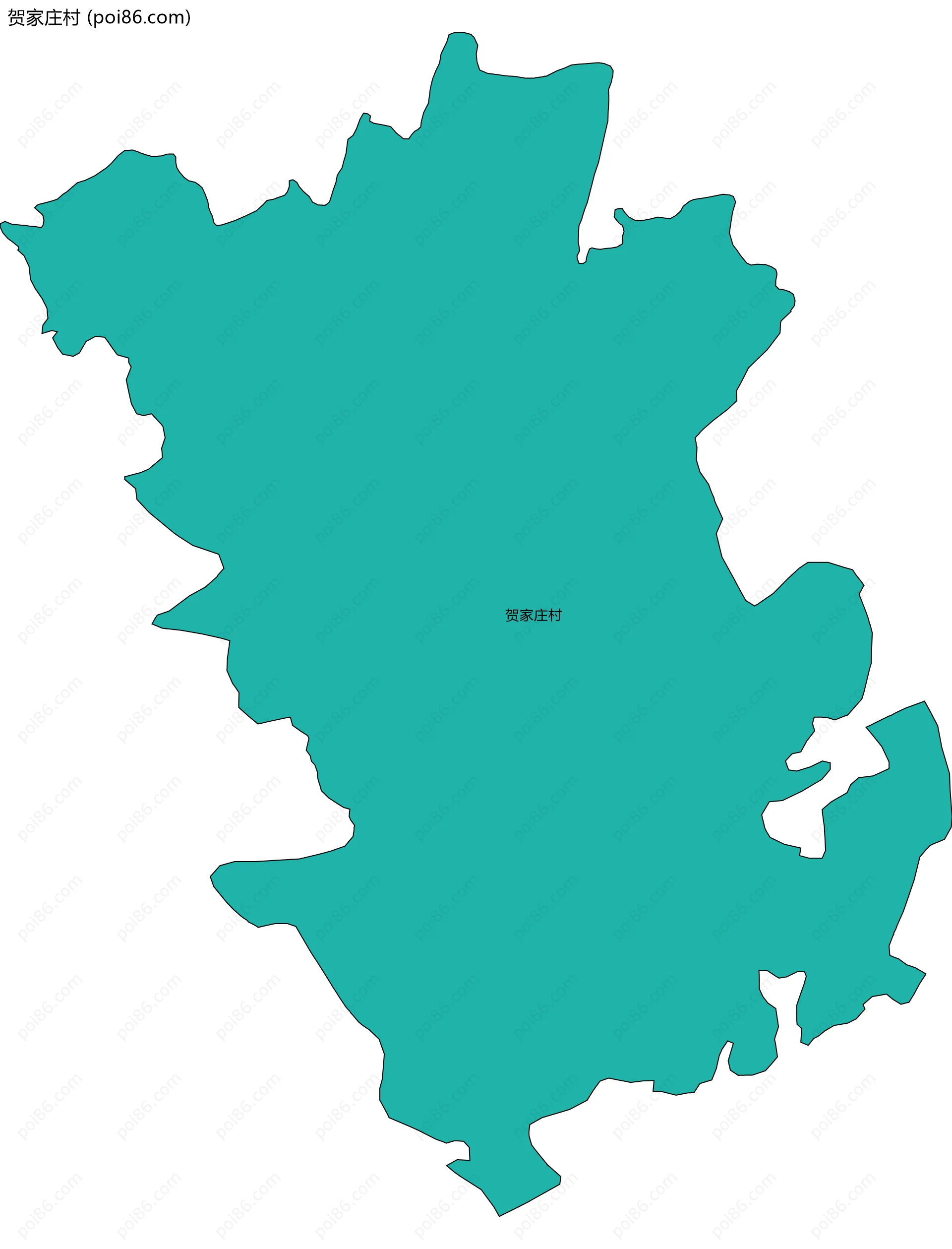 贺家庄村边界地图