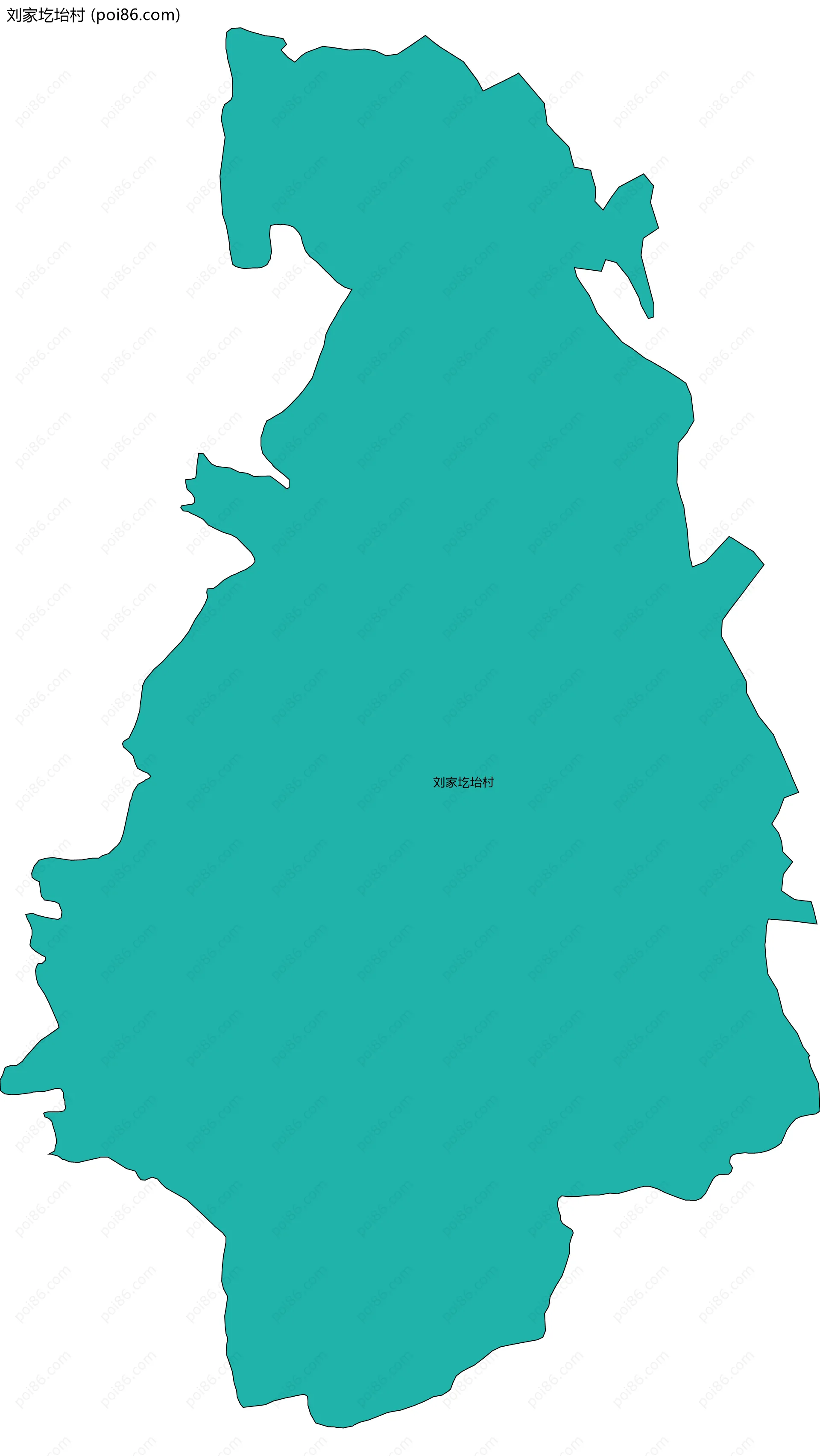 刘家圪坮村边界地图