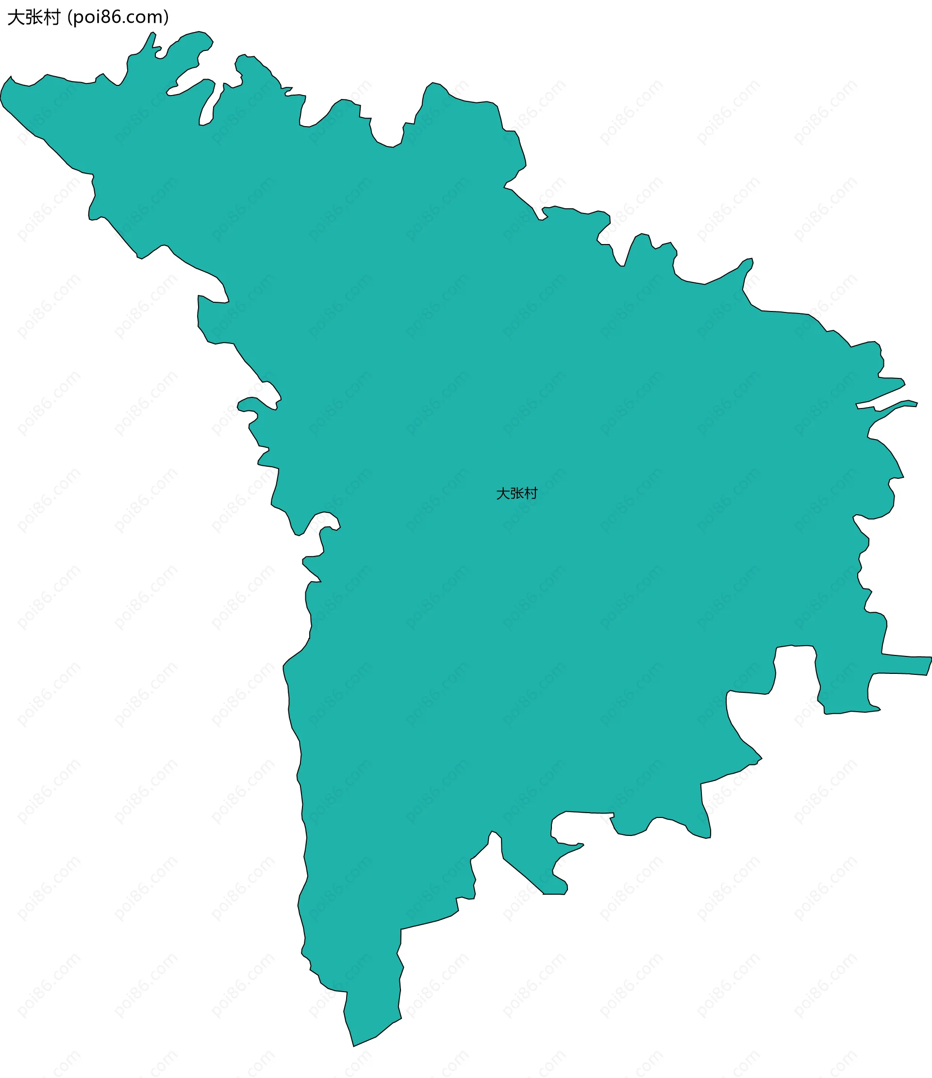 大张村边界地图