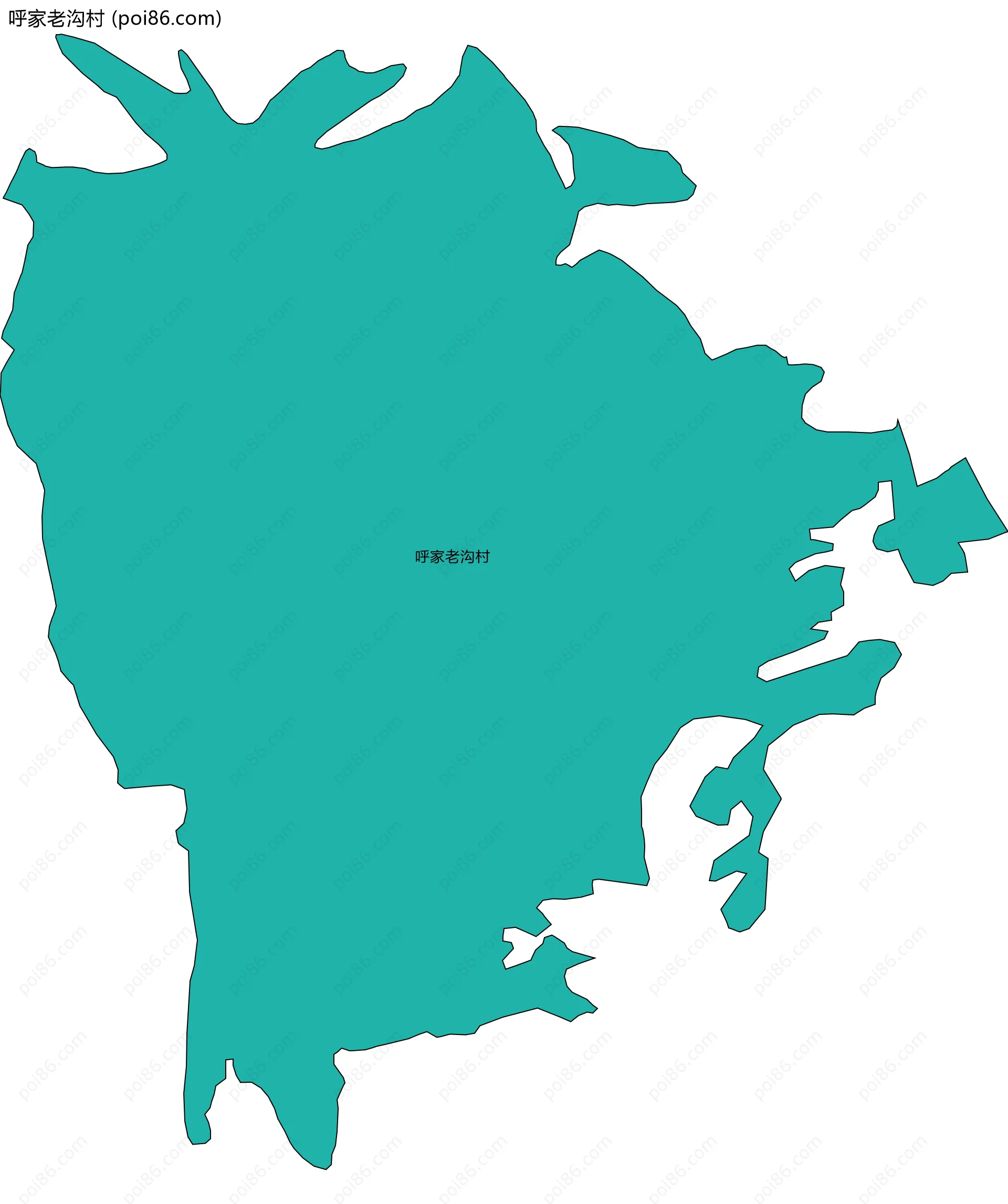 呼家老沟村边界地图