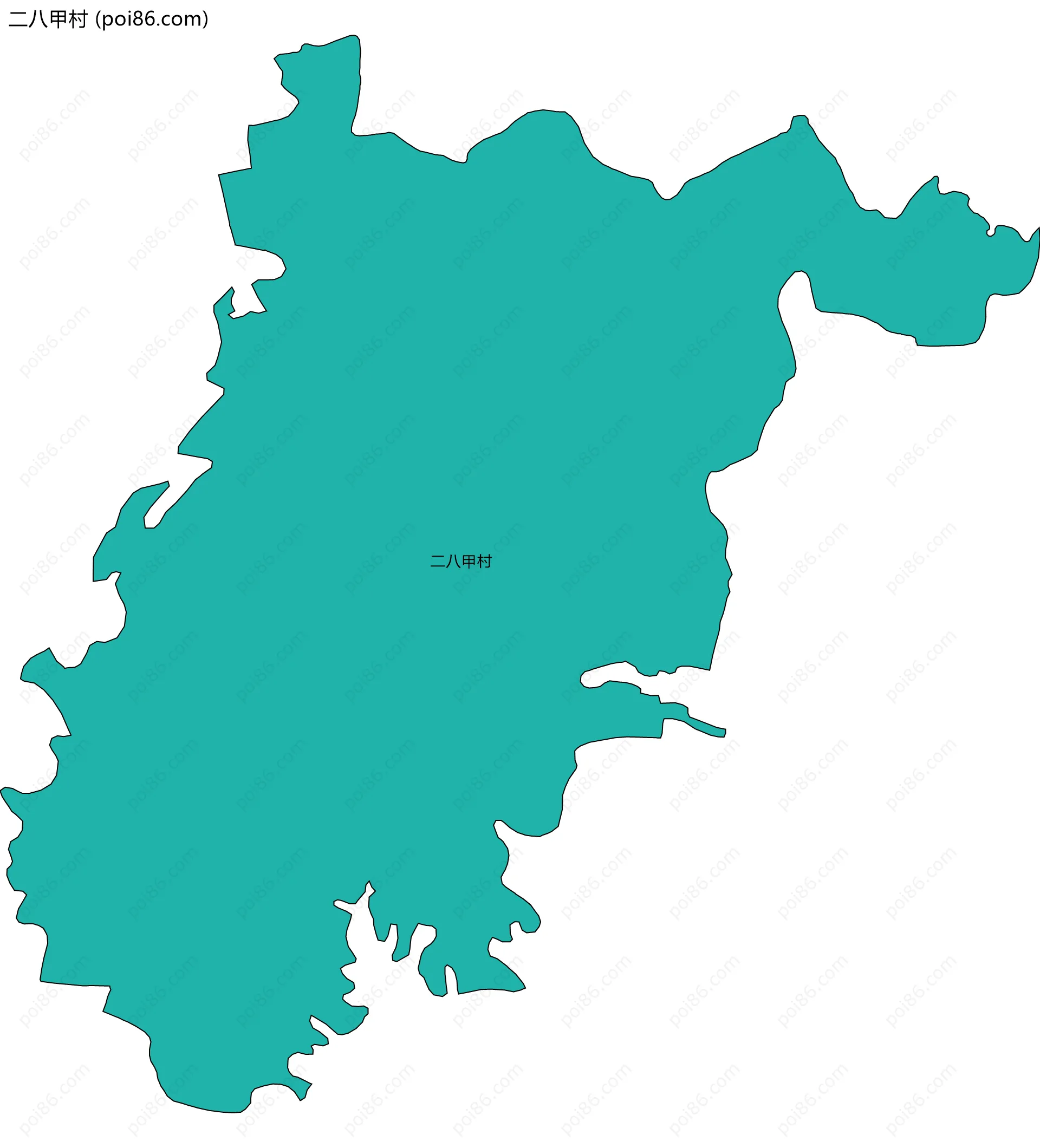 二八甲村边界地图