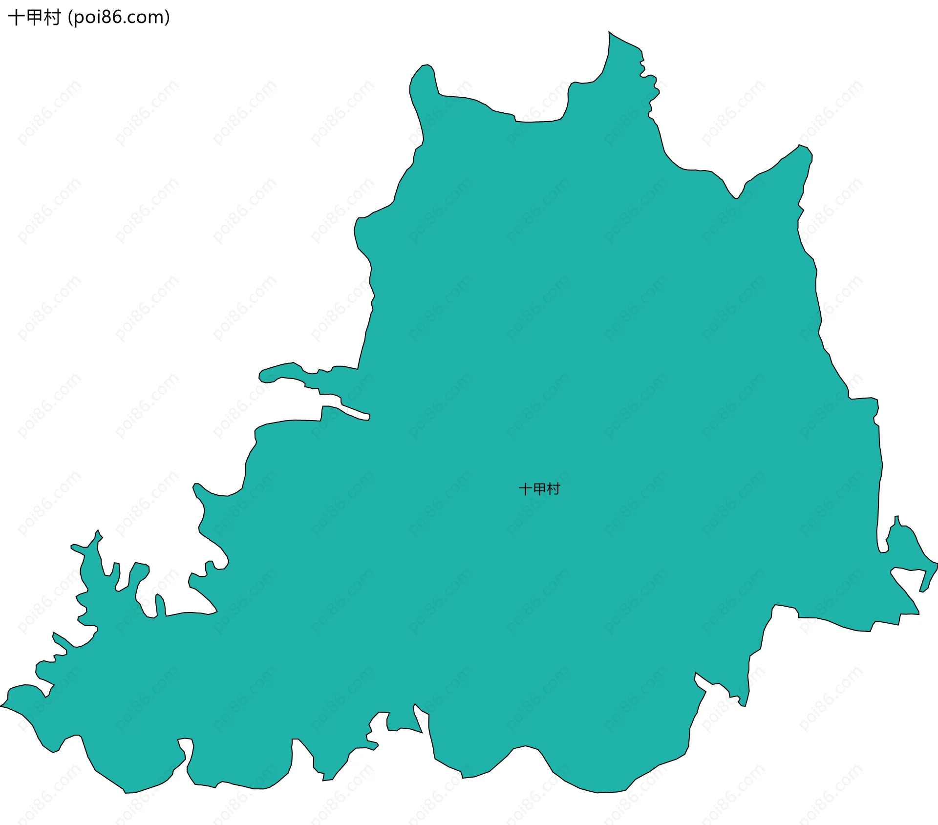 十甲村边界地图