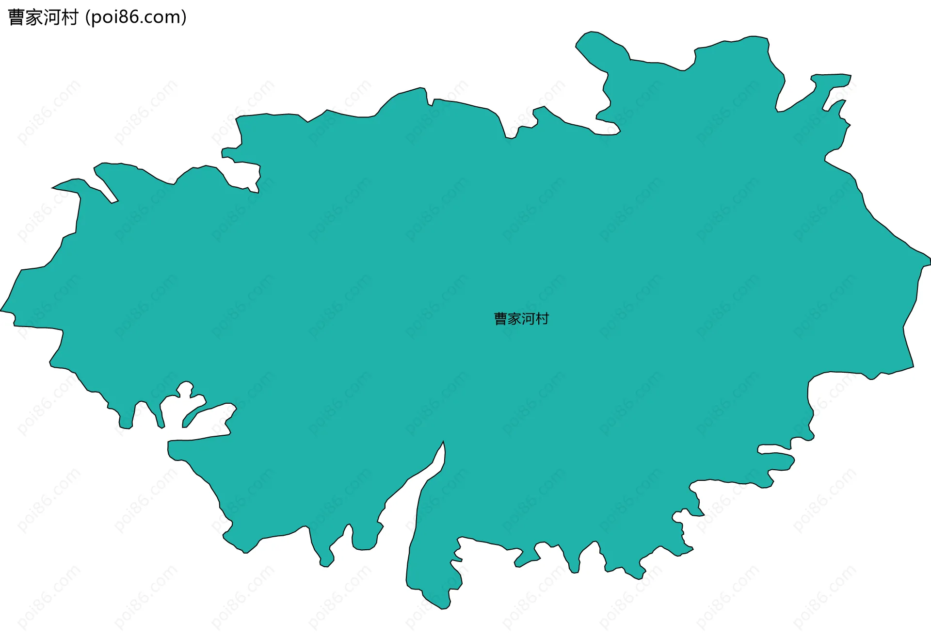 曹家河村边界地图