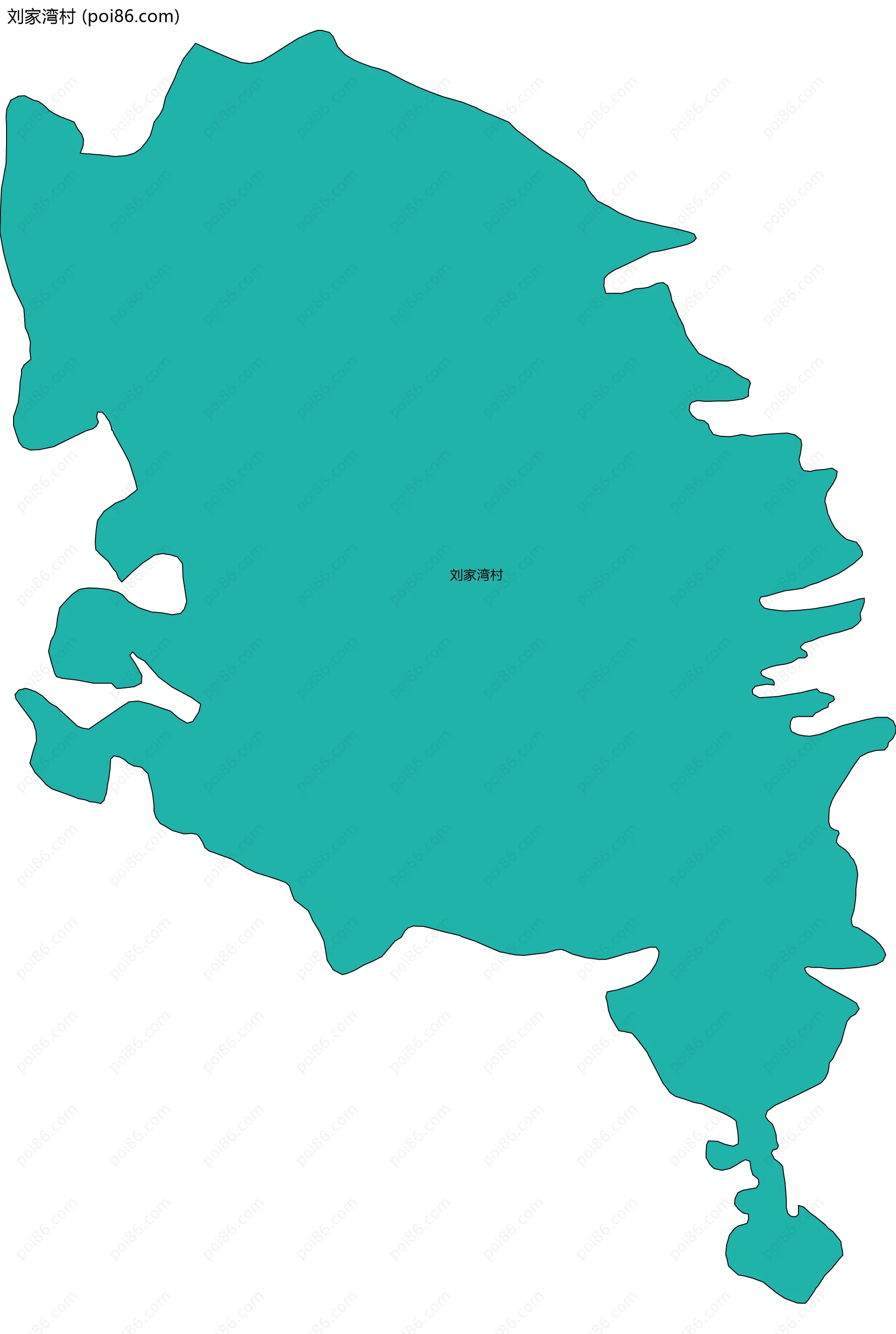 刘家湾村边界地图