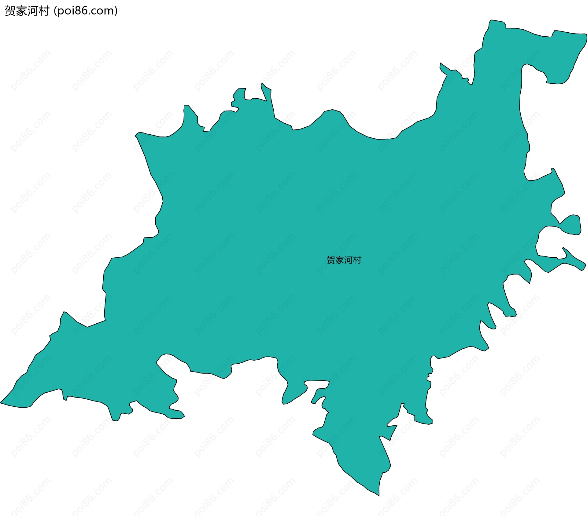 贺家河村边界地图