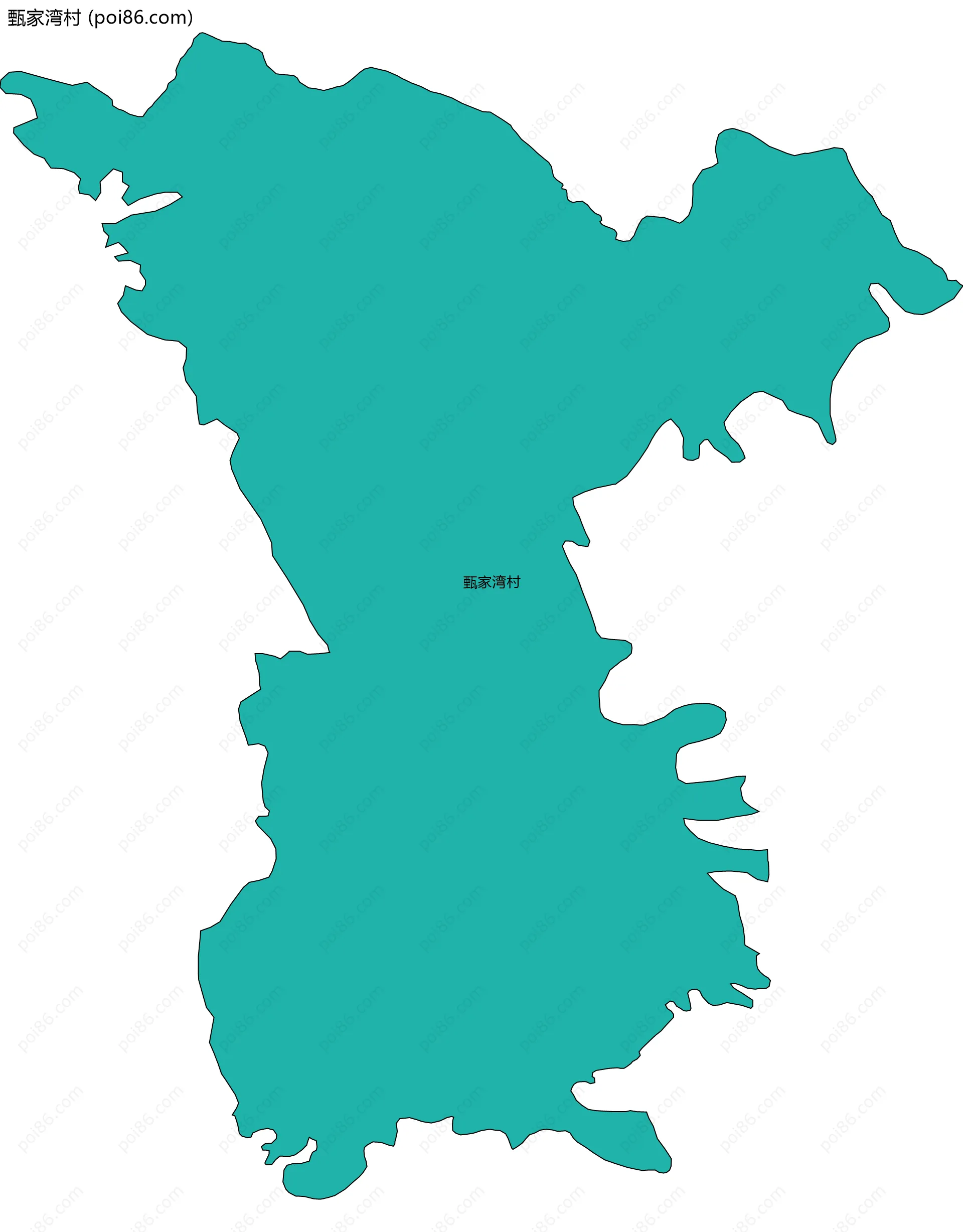 甄家湾村边界地图