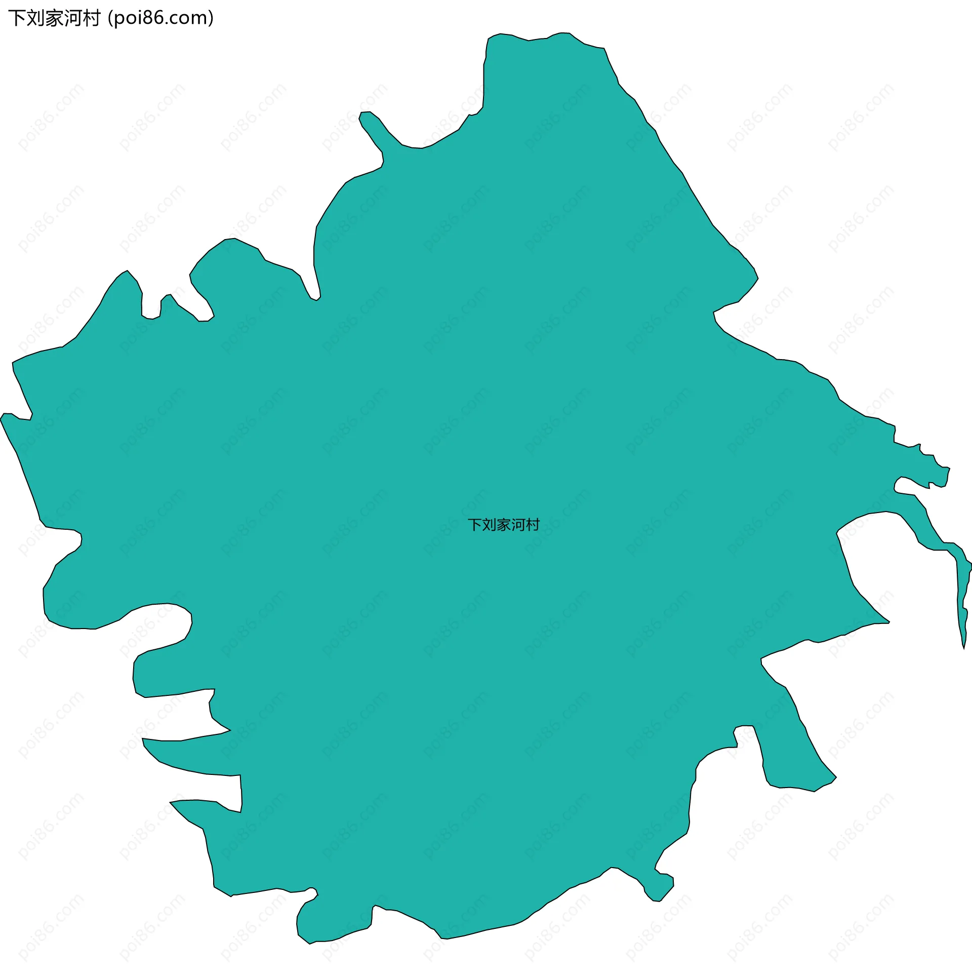 下刘家河村边界地图