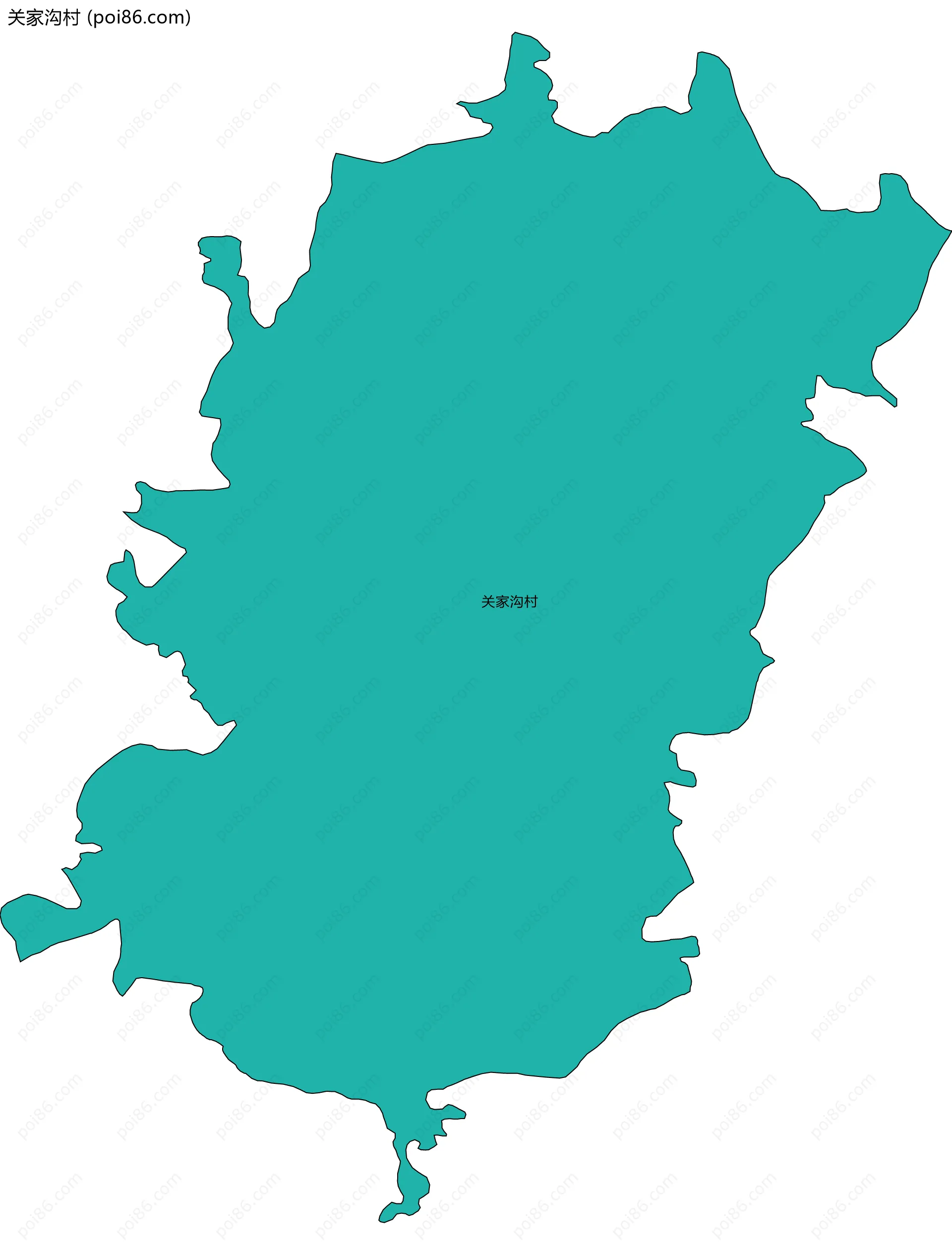 关家沟村边界地图