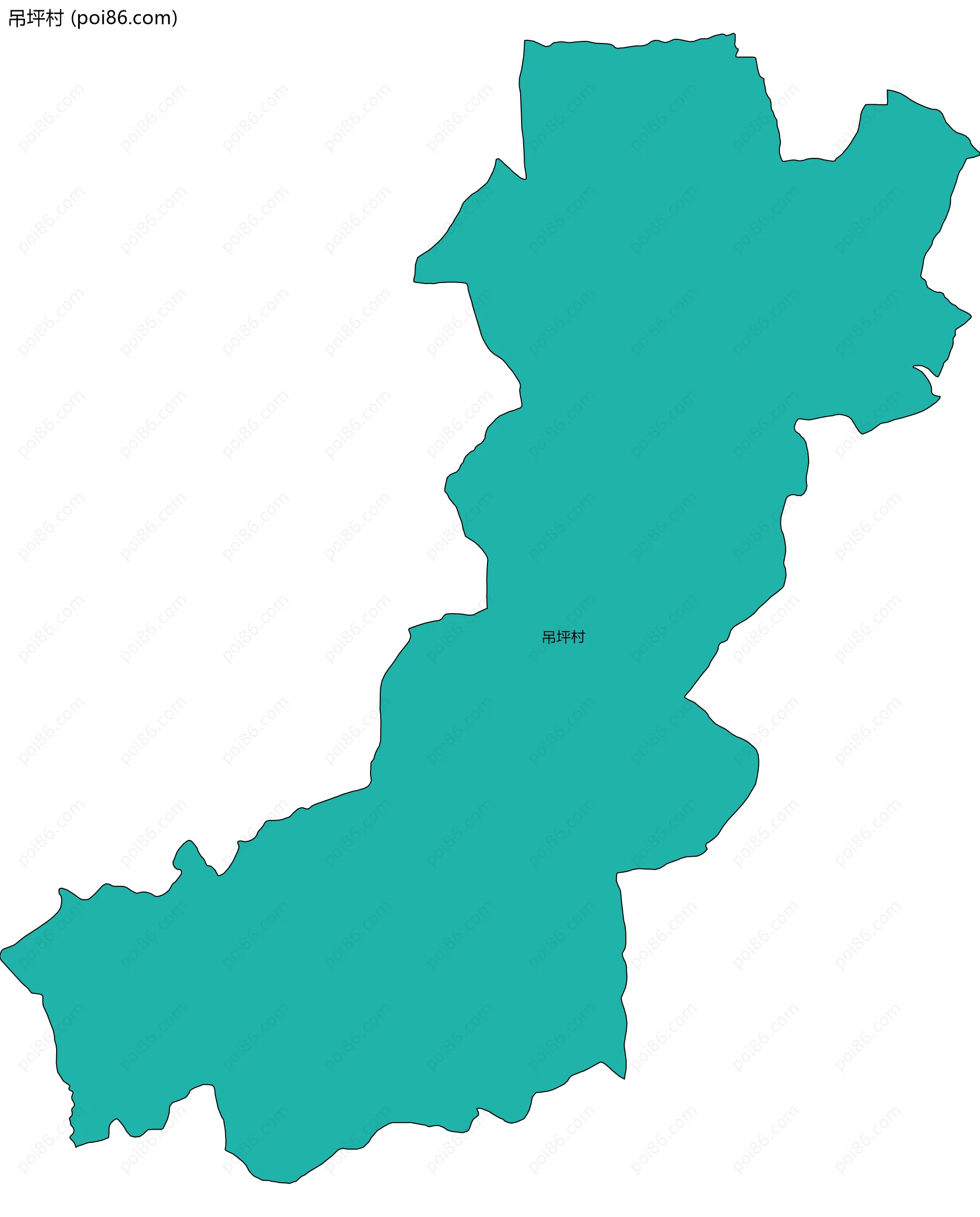 吊坪村边界地图