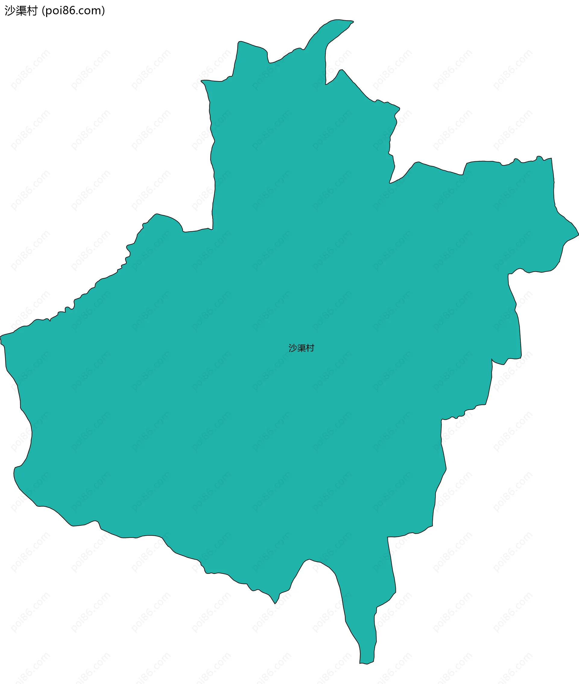 沙渠村边界地图