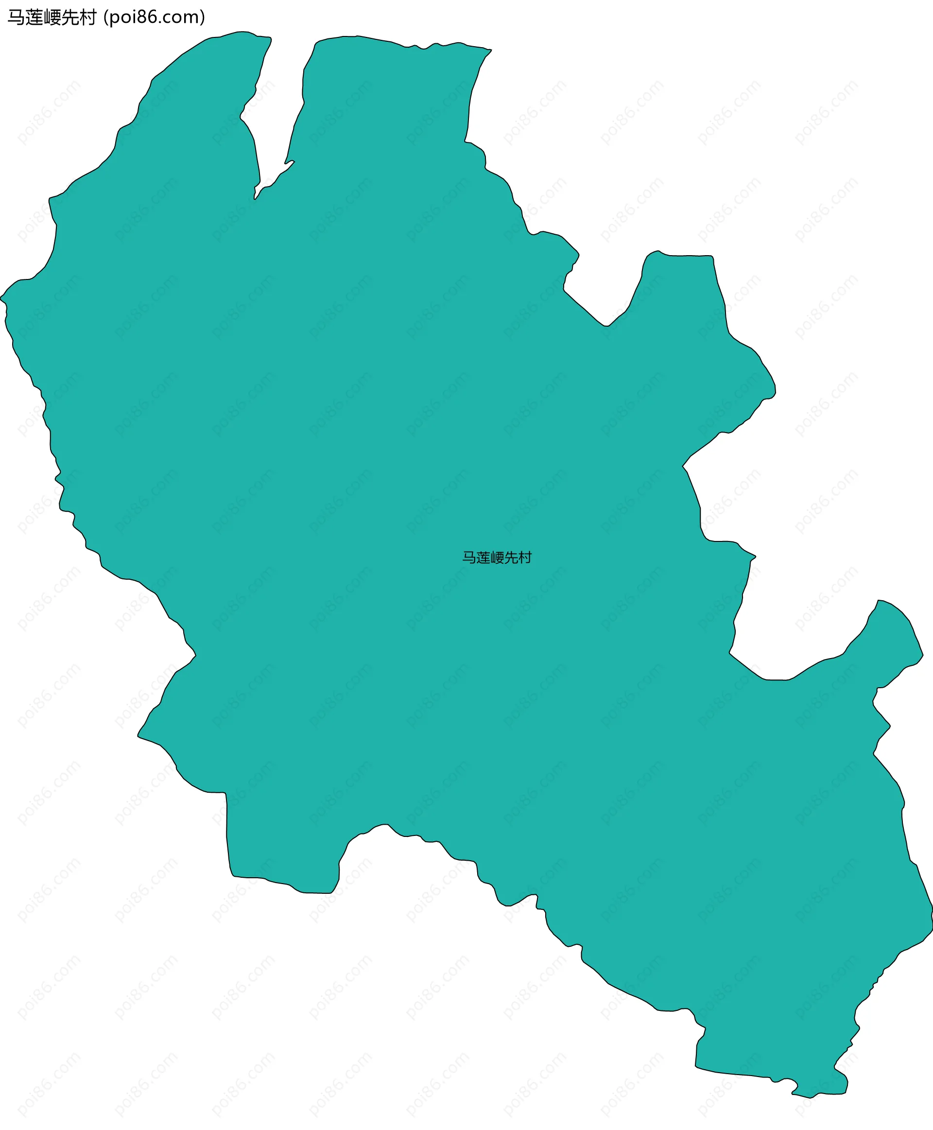 马莲崾先村边界地图