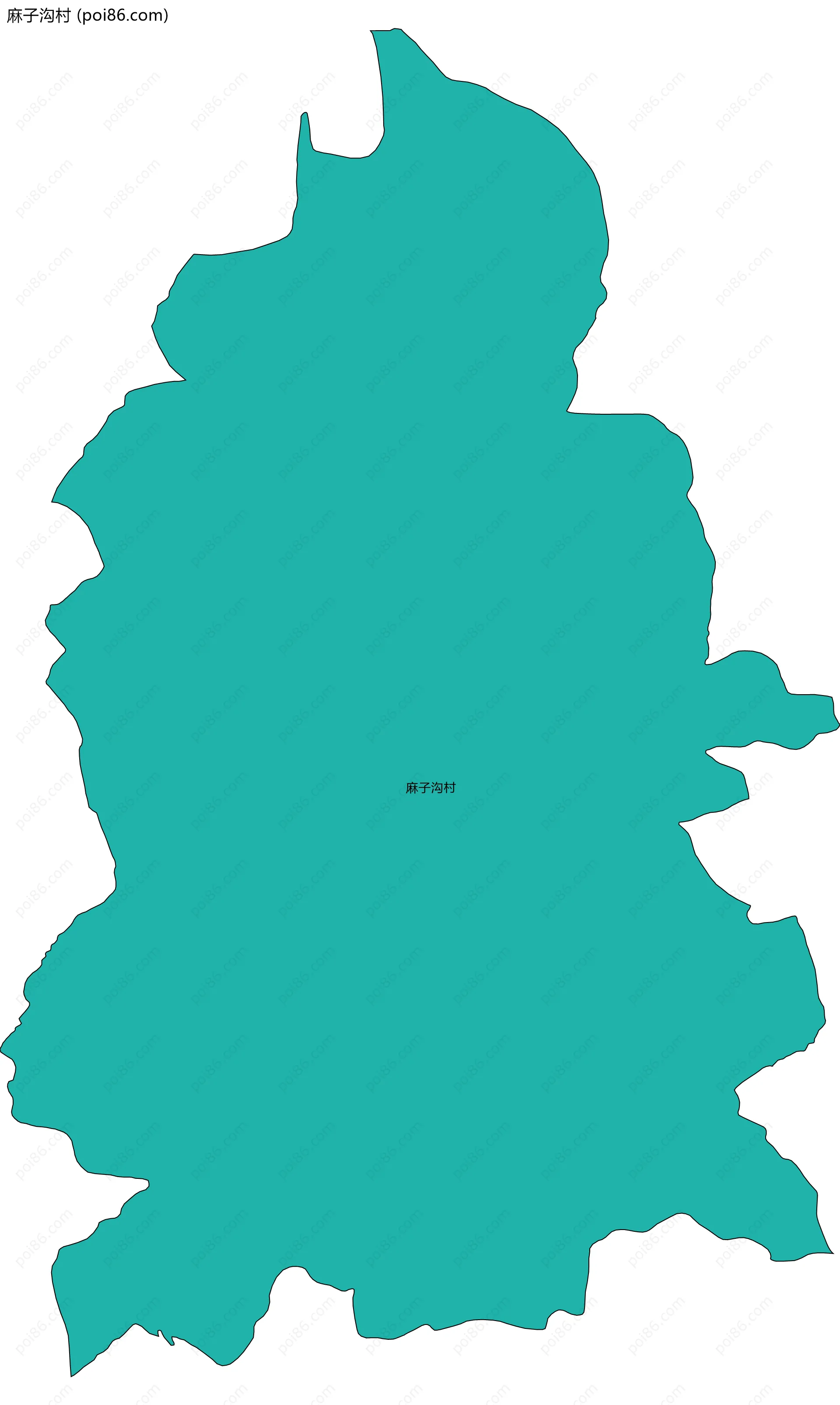 麻子沟村边界地图