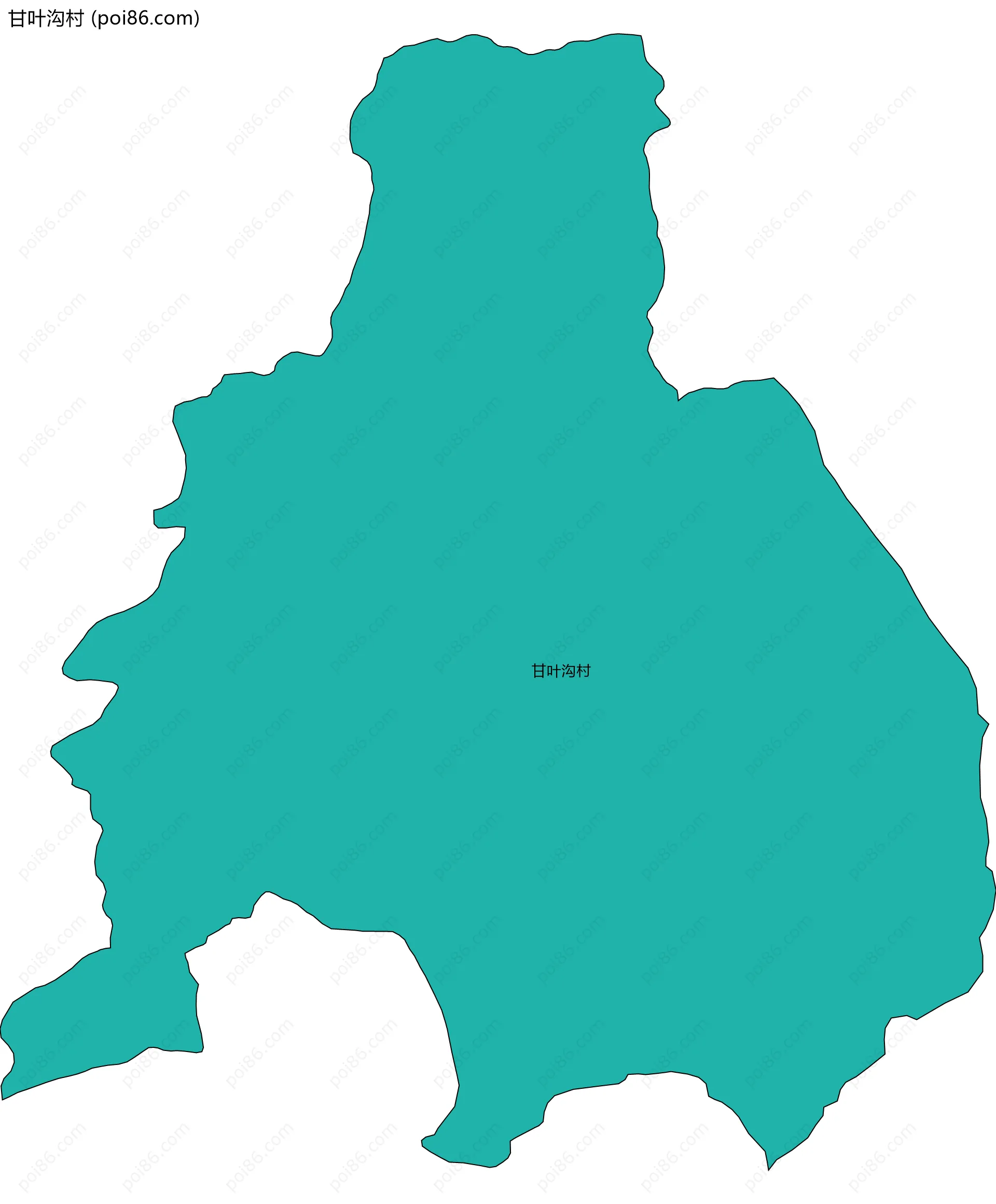 甘叶沟村边界地图