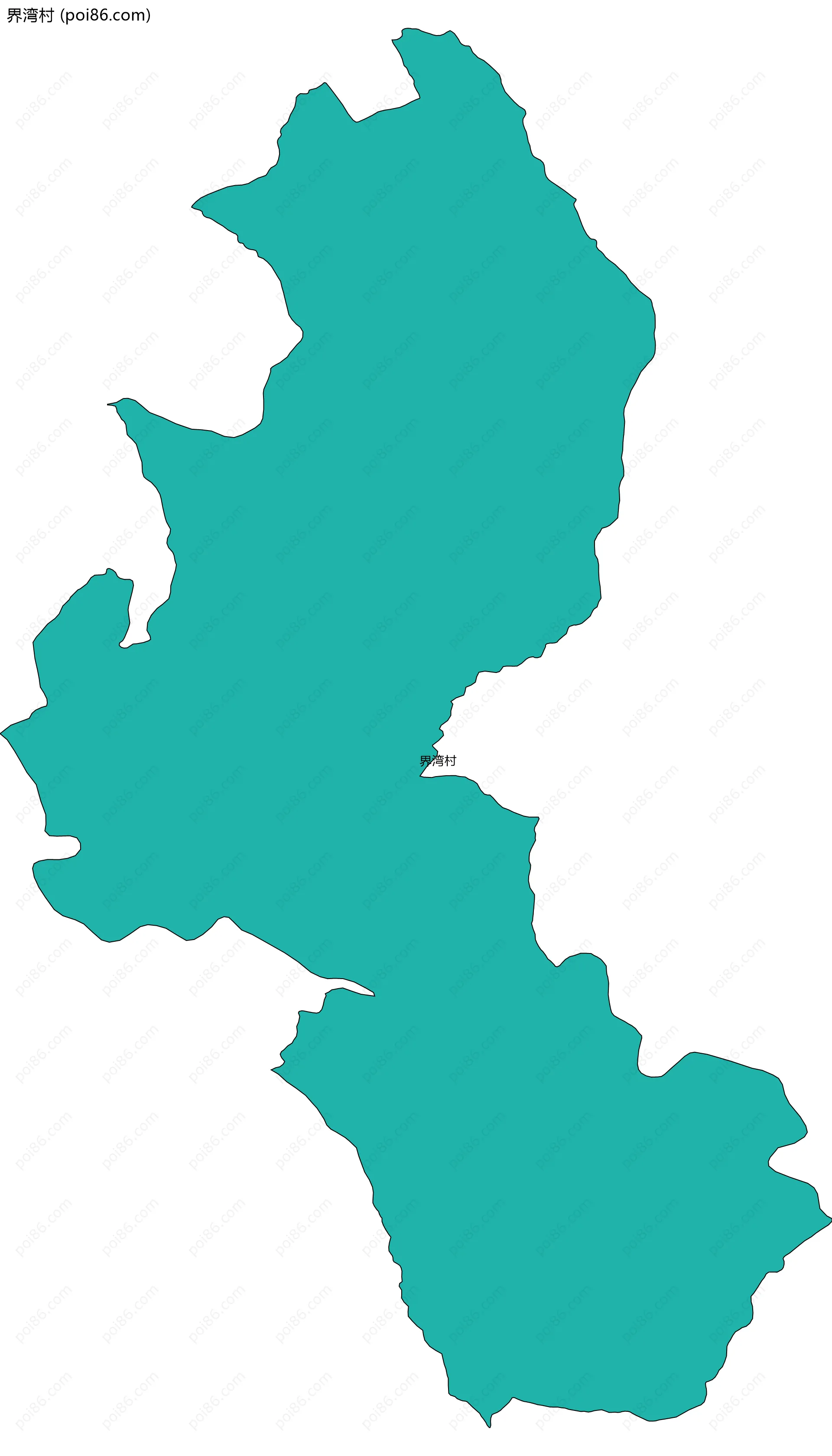 界湾村边界地图