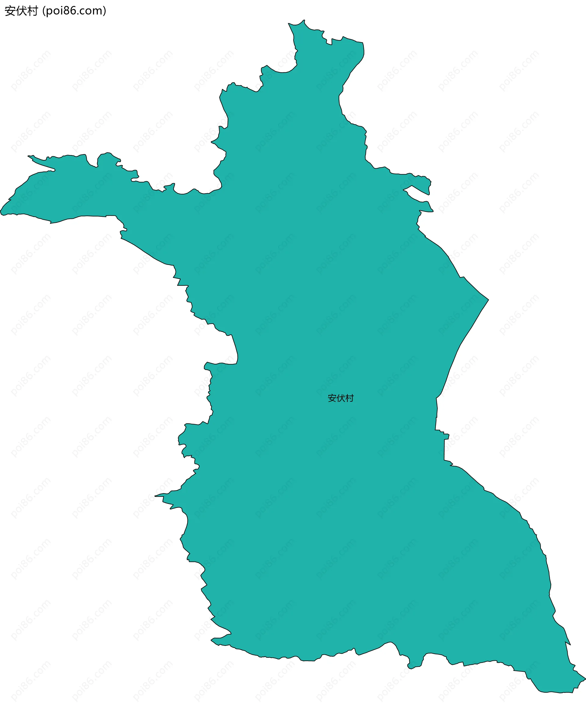 安伏村边界地图