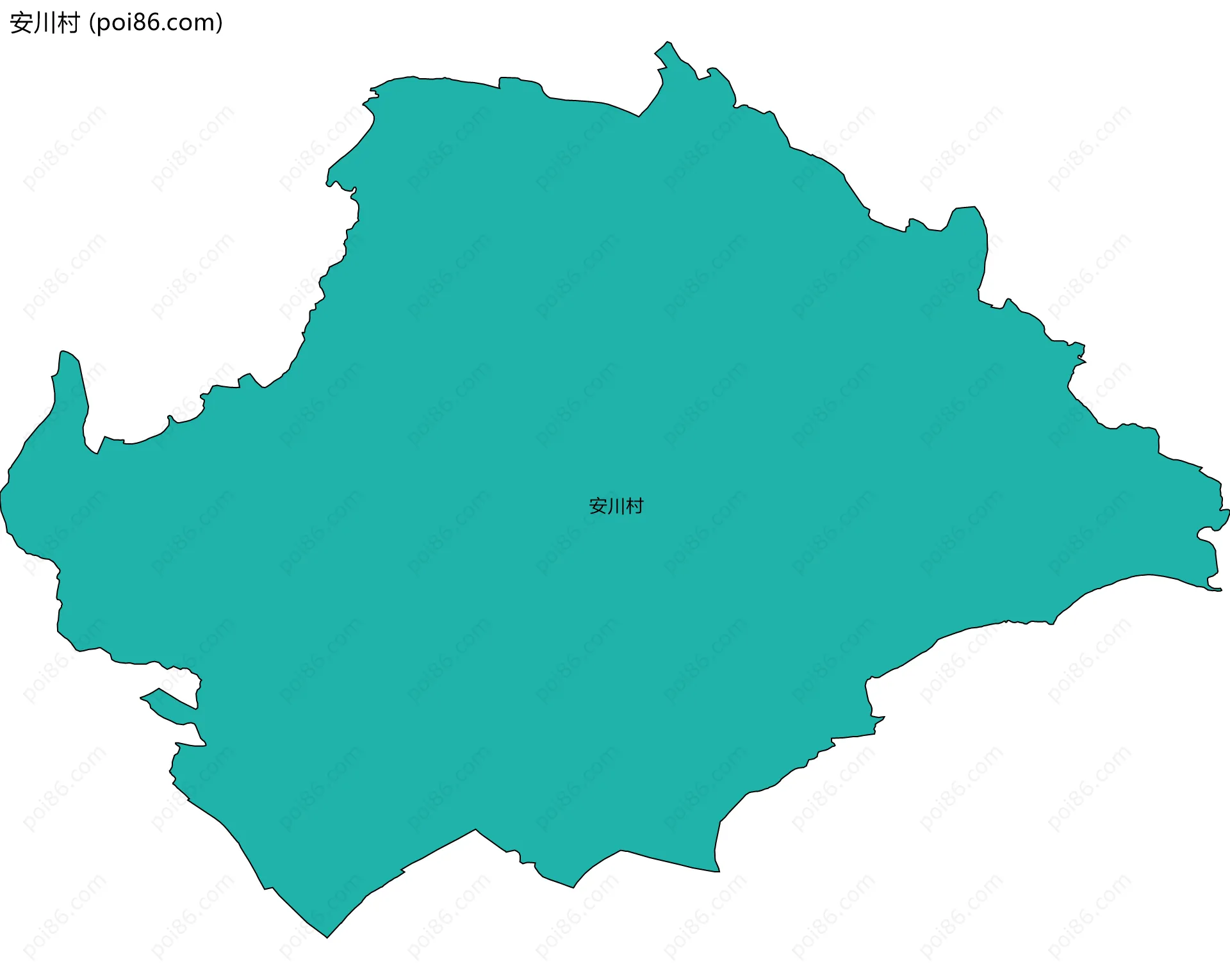安川村边界地图