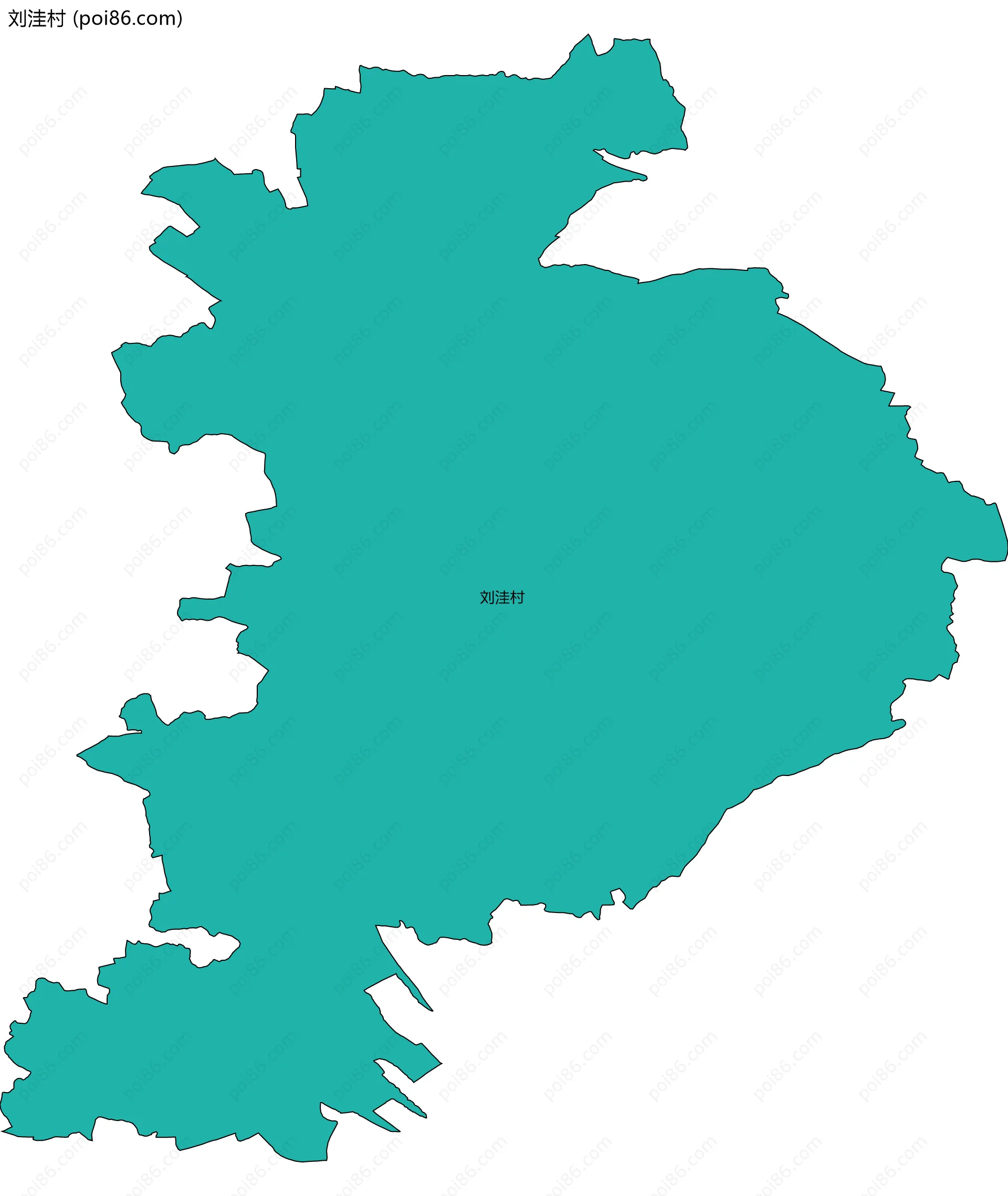 刘洼村边界地图