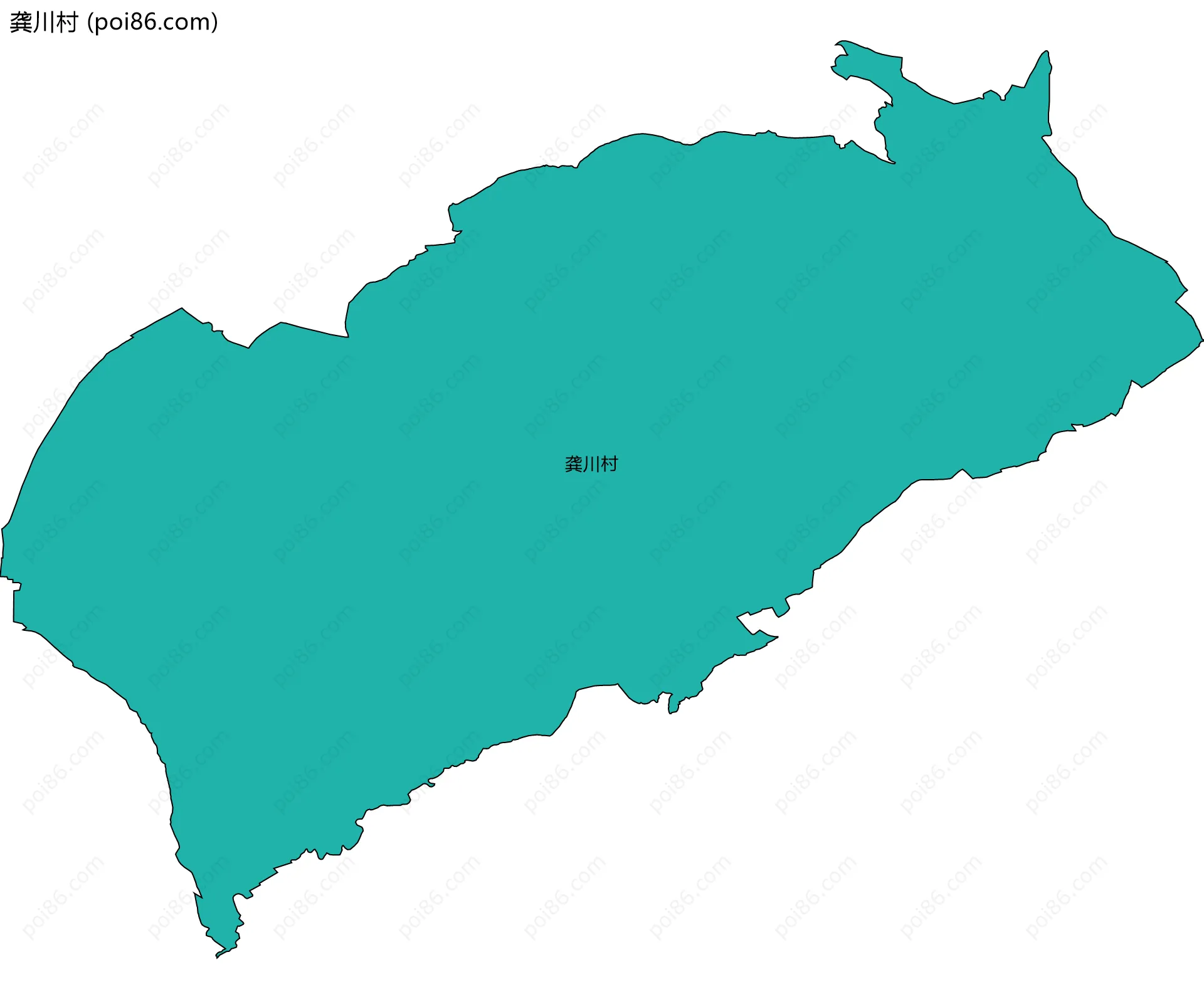 龚川村边界地图
