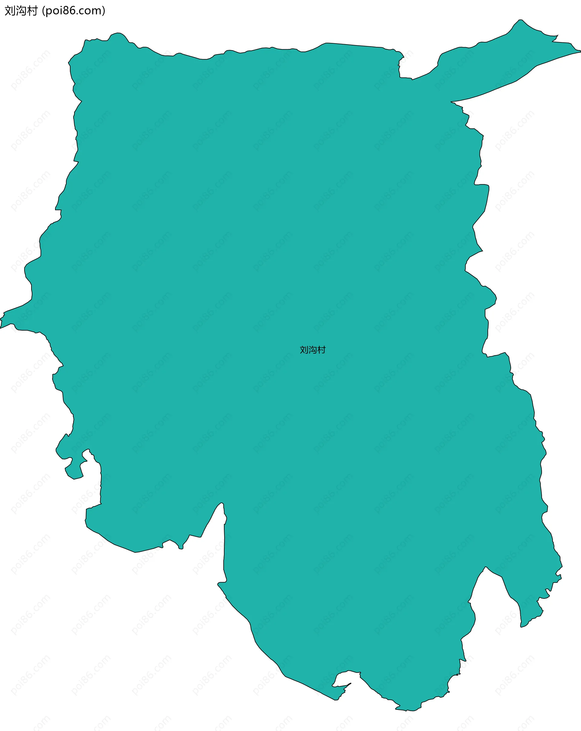 刘沟村边界地图