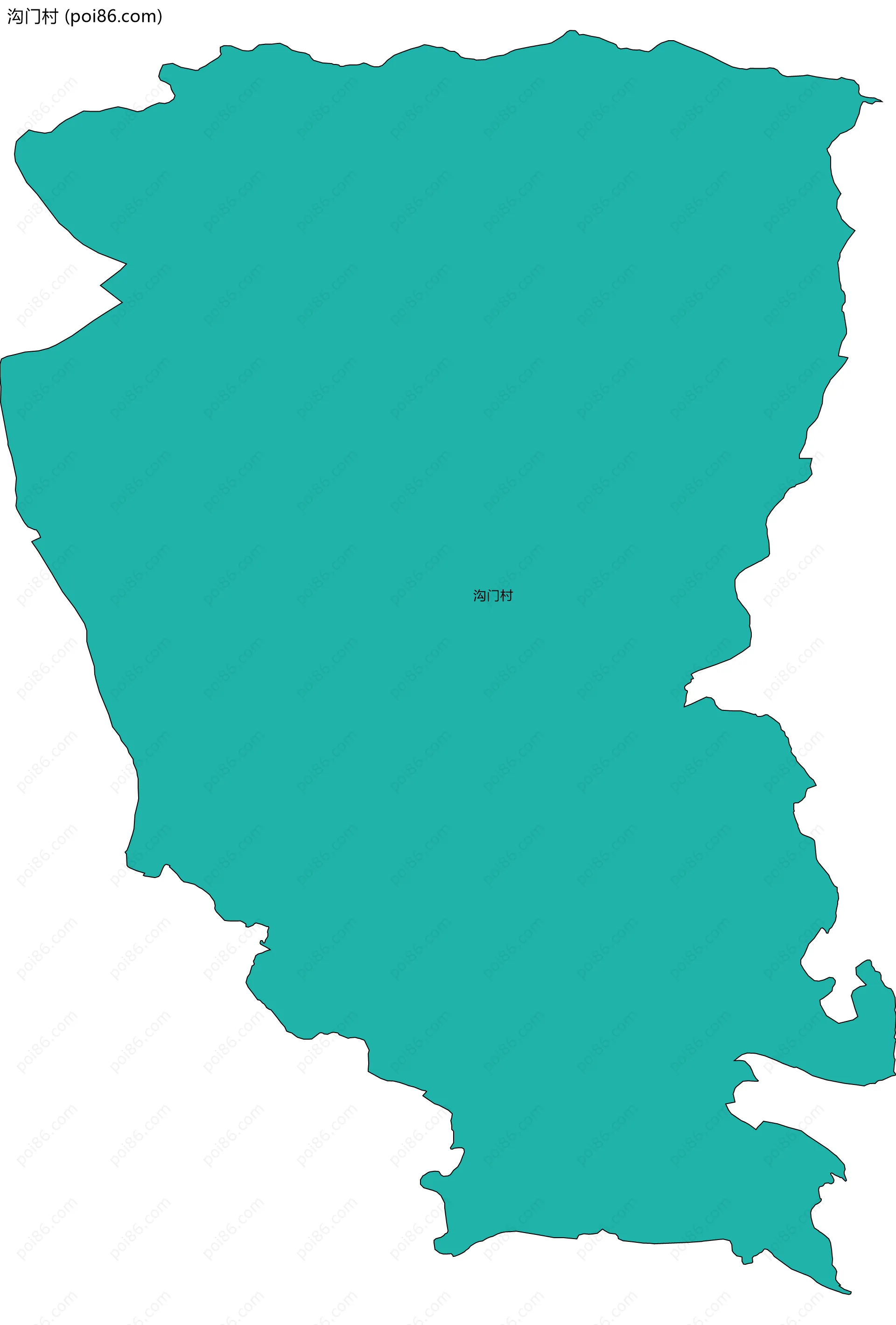 沟门村边界地图