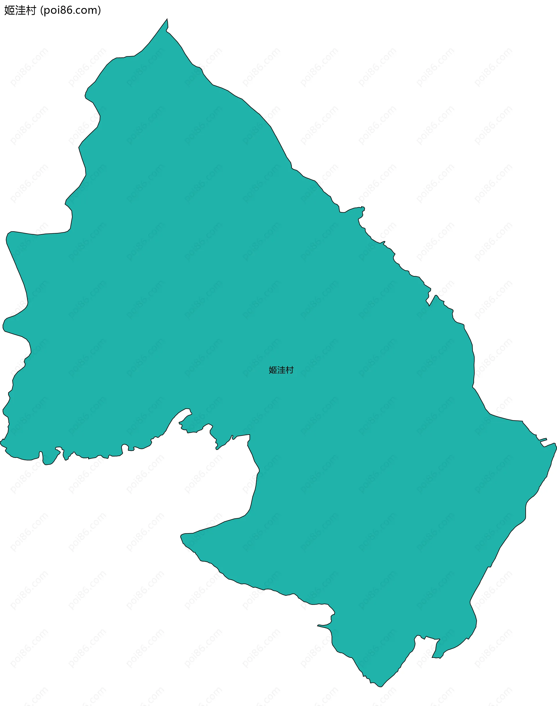 姬洼村边界地图