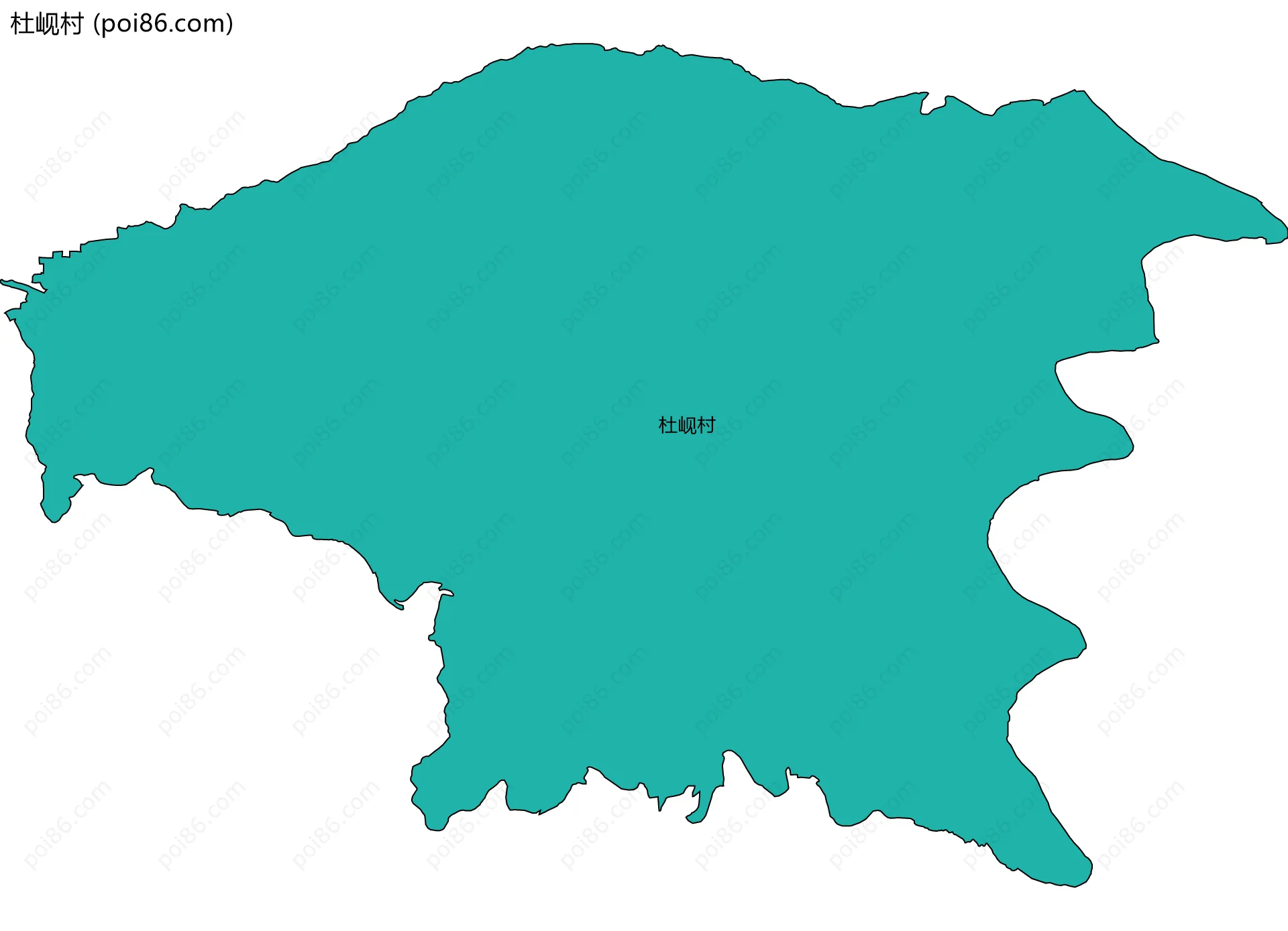 杜岘村边界地图