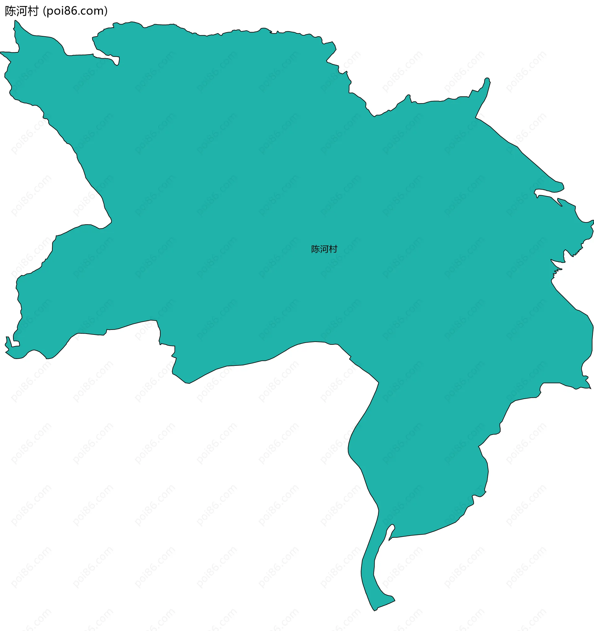 陈河村边界地图