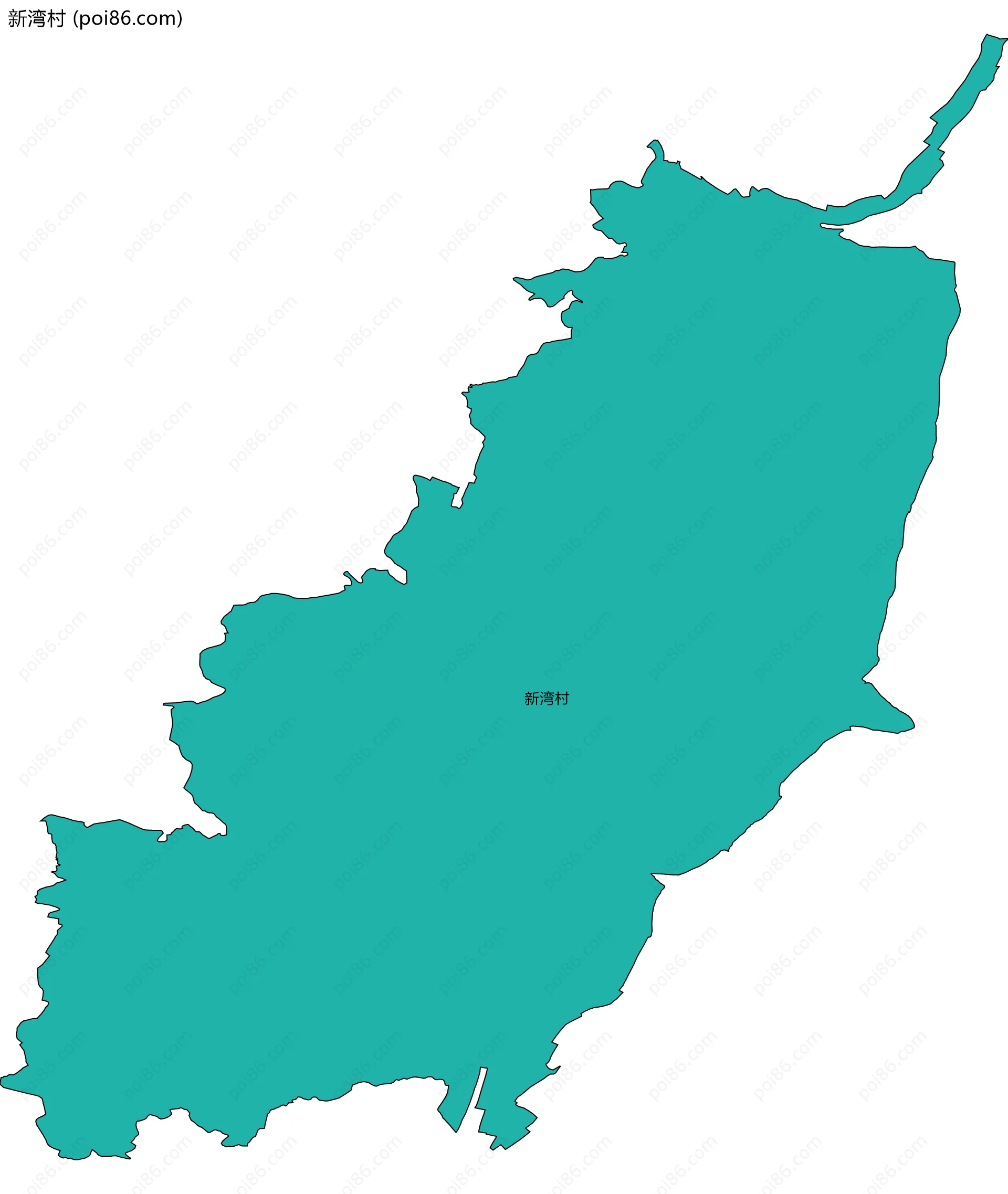 新湾村边界地图