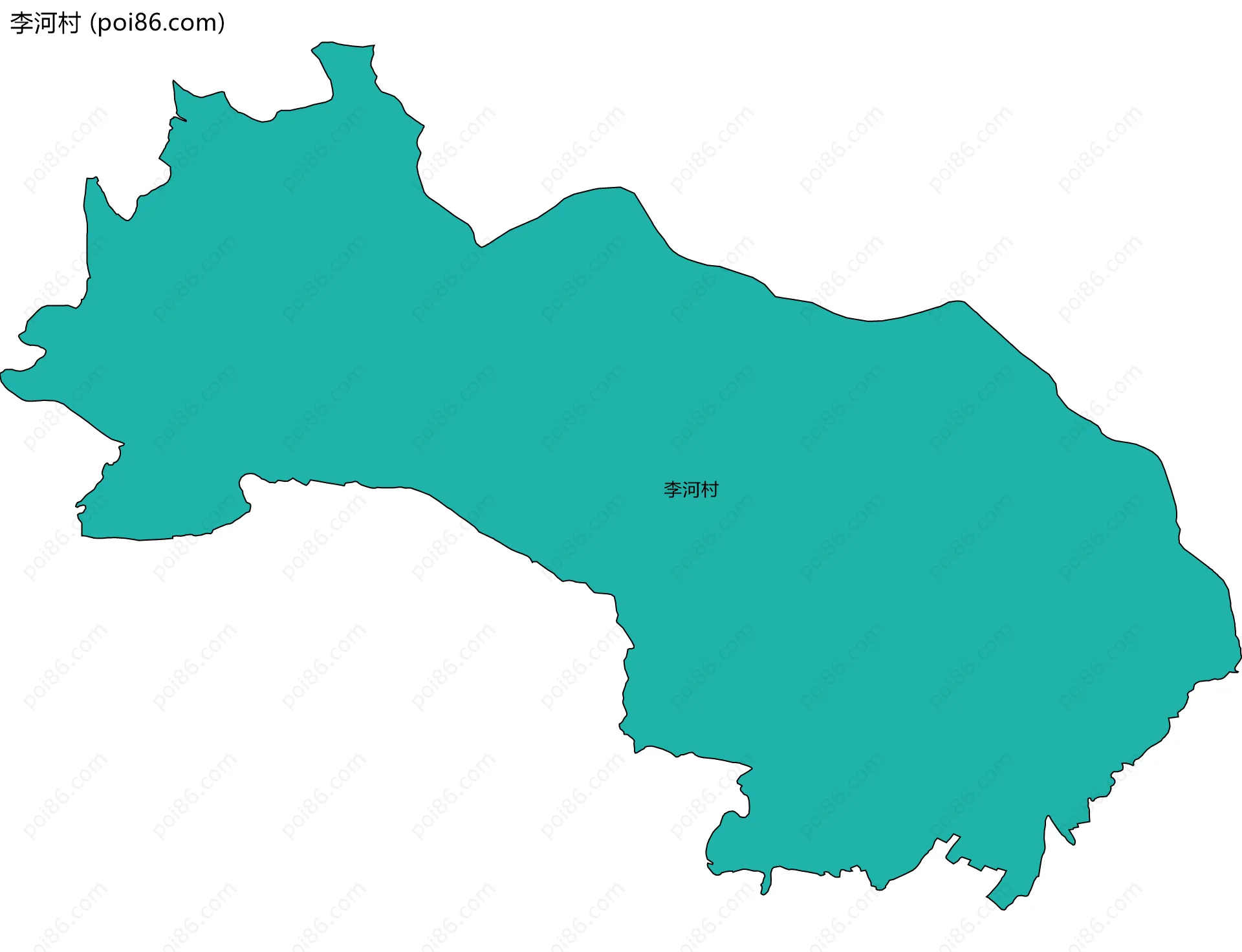 李河村边界地图
