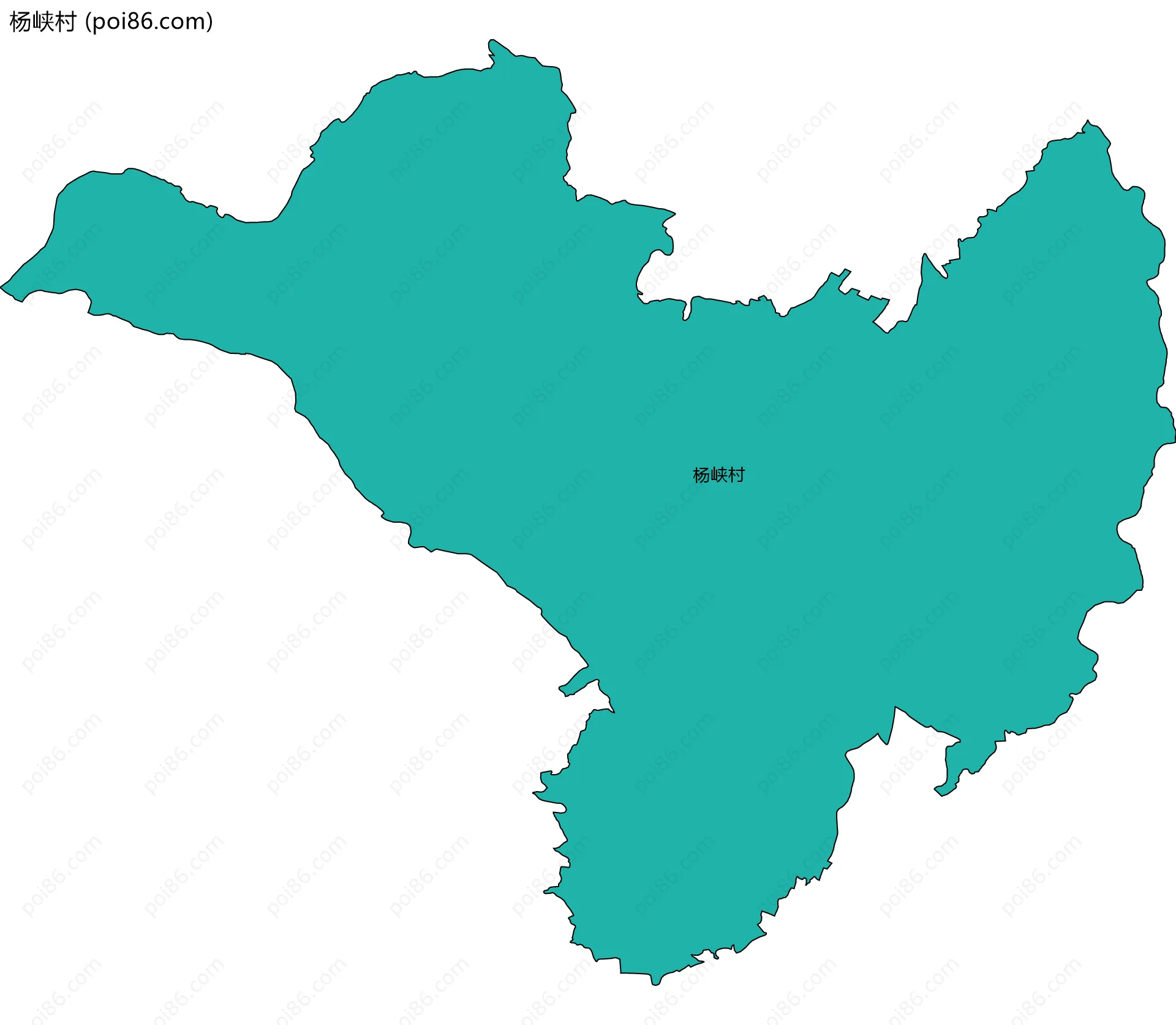 杨峡村边界地图