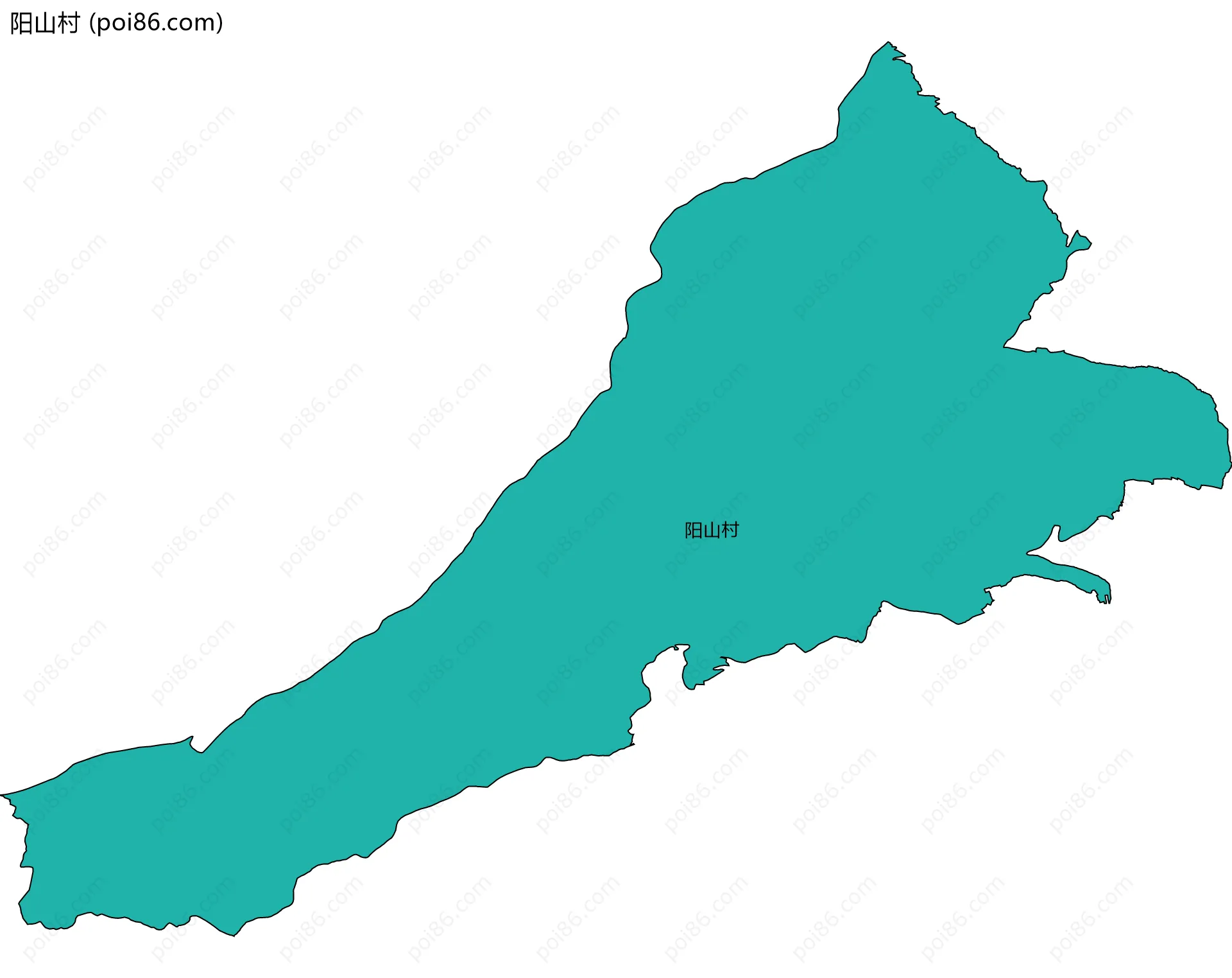 阳山村边界地图